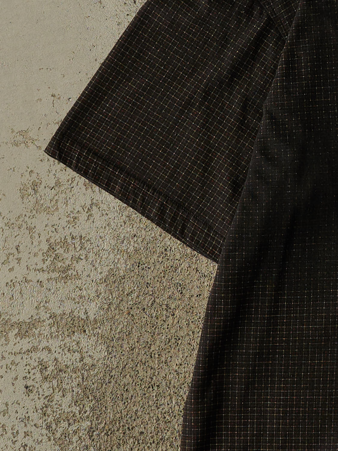 Vintage 80s Faded Black Polo Quarter Button Tee (M/L)