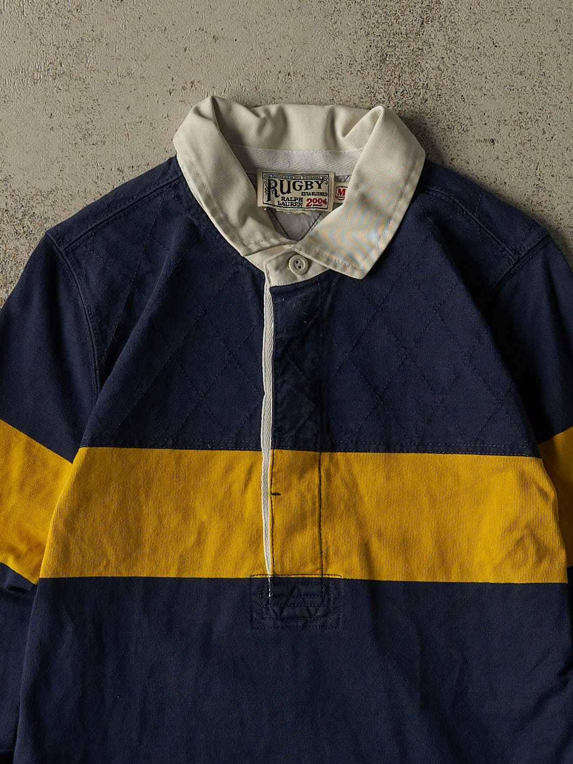 Vintage Y2K Navy Blue Ralph Lauren Rugby Long Sleeve (XS/S)