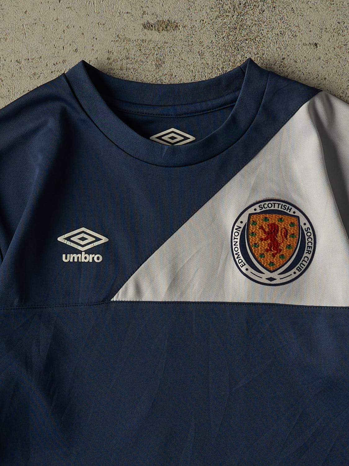 Vintage Y2K Navy Blue Edmonton Scottish SC Jersey (S)