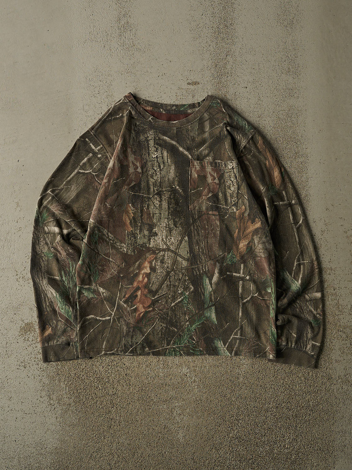 Vintage Y2K Camo Pocket Long Sleeve (S/M)
