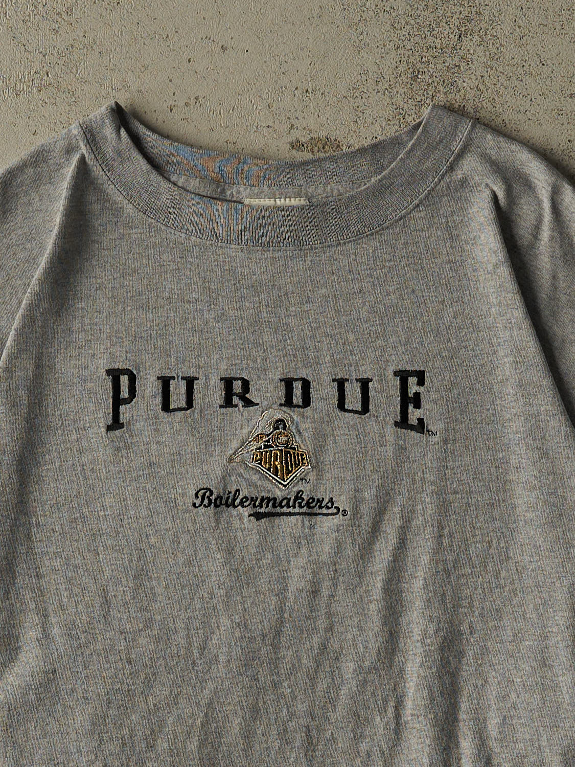 Vintage 90s Grey Purdue University Boilermakers Tee (L/XL)