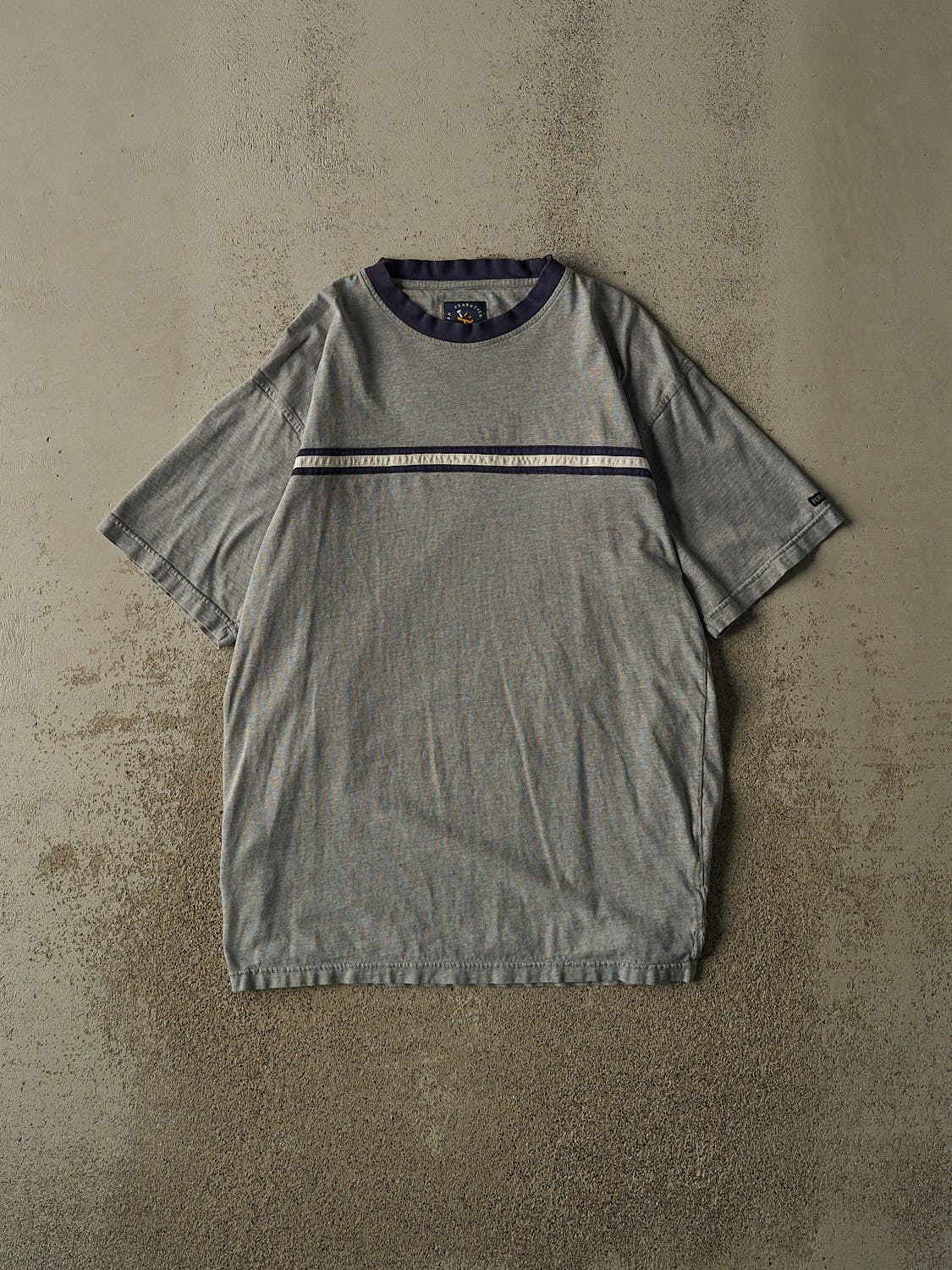 Vintage 90s Grey Striped Tee (M/L)