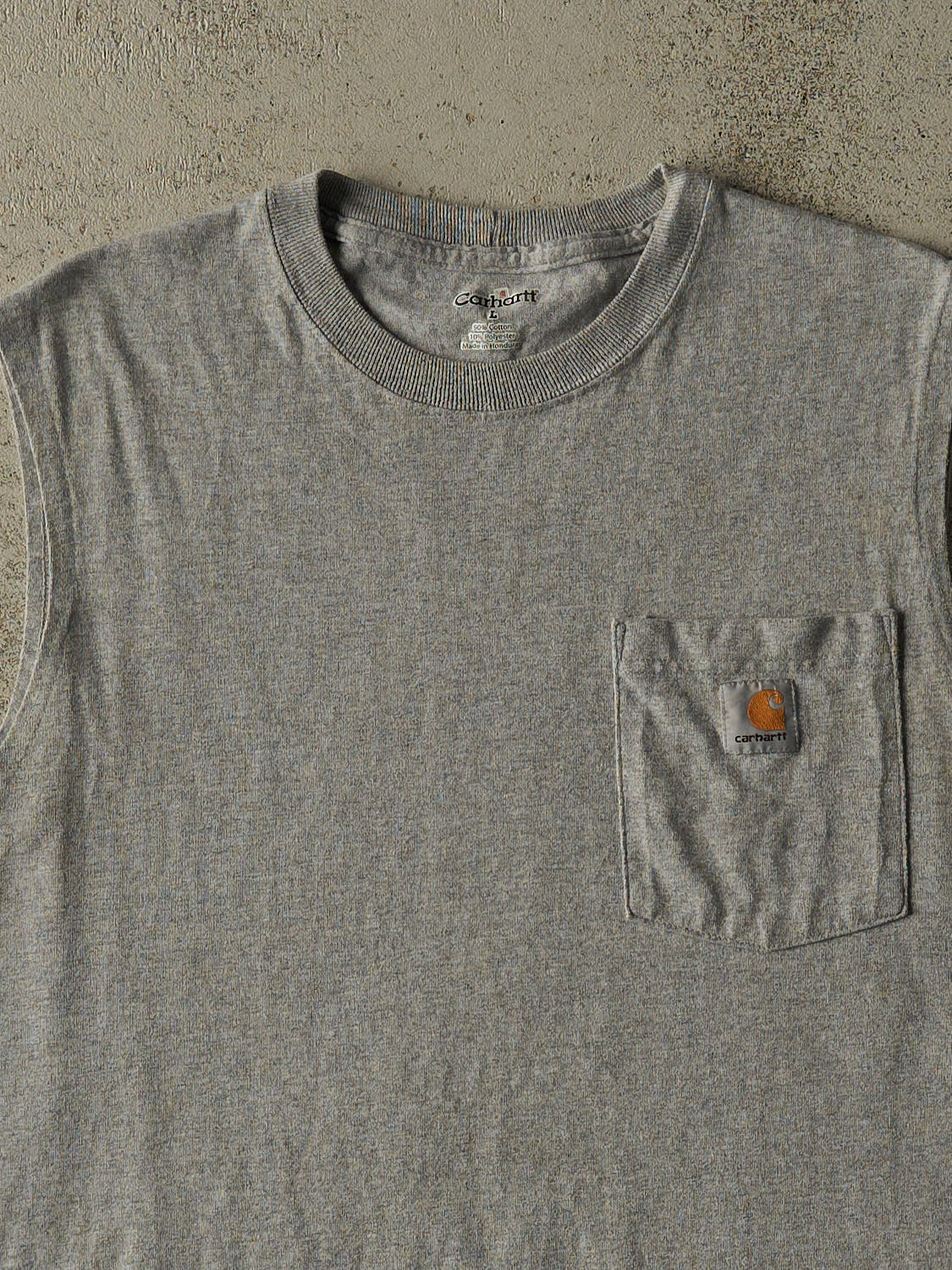 Vintage Y2K Grey Carhartt Pocket Tank (L/XL)