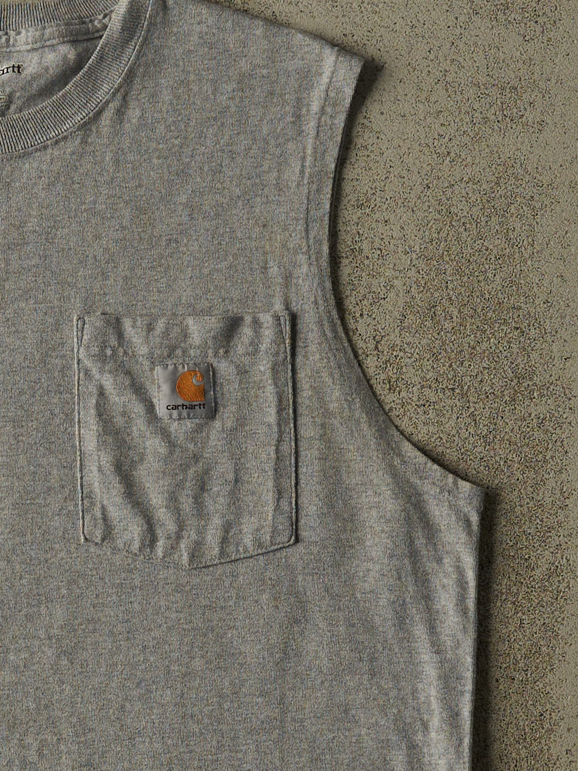 Vintage Y2K Grey Carhartt Pocket Tank (L/XL)