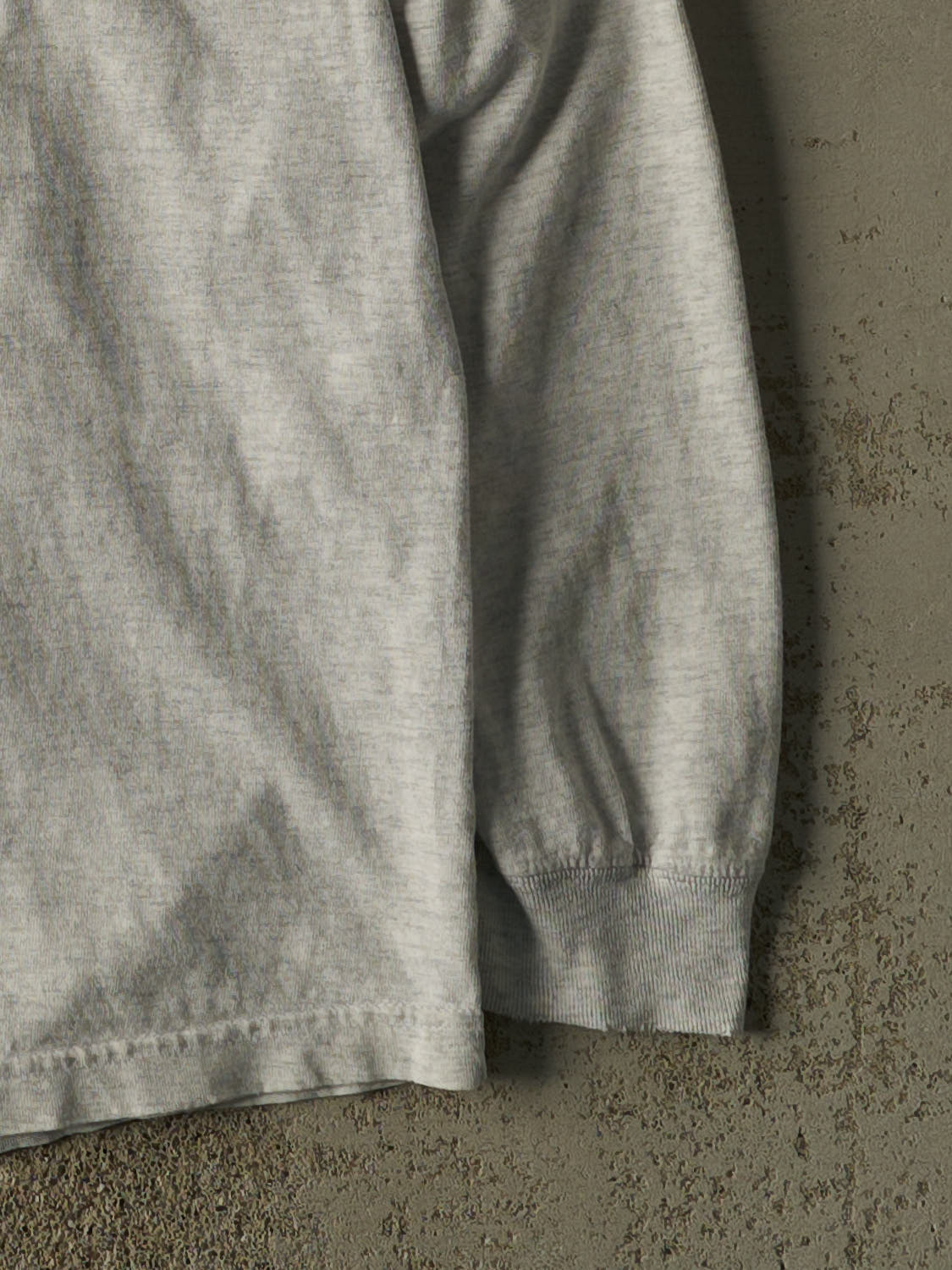 Vintage 90s Heather Grey Carhartt Quarter Button Pocket Long Sleeve (XXL)