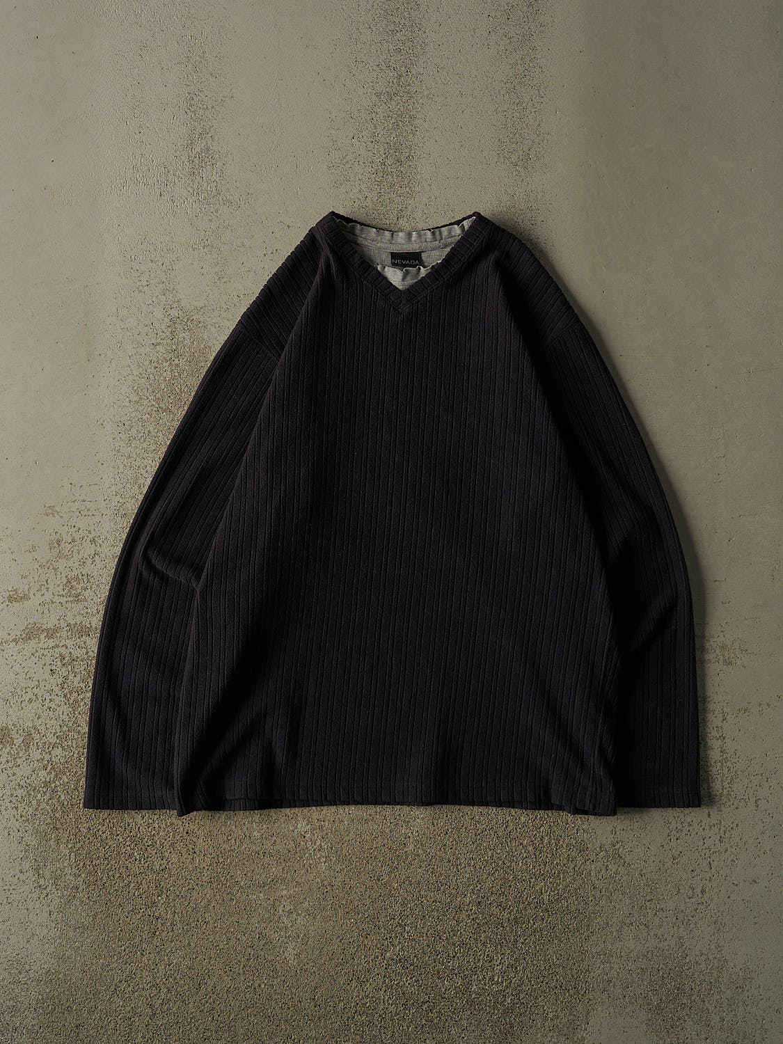 Vintage 90s Navy Blue Nevada Double Neck Lightweight Fleece (XL)