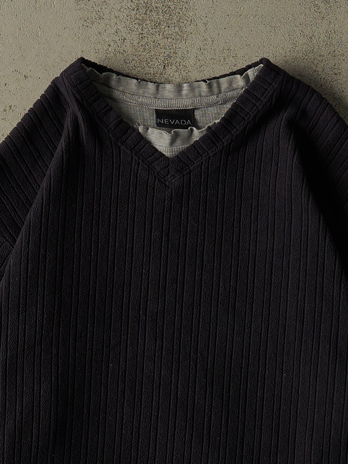 Vintage 90s Navy Blue Nevada Double Neck Lightweight Fleece (XL)