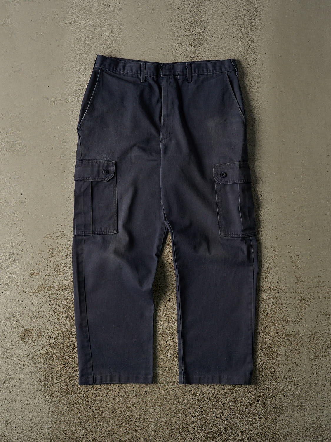 Vintage 80s Sun Faded Navy Military Cargo Pants (34x28)