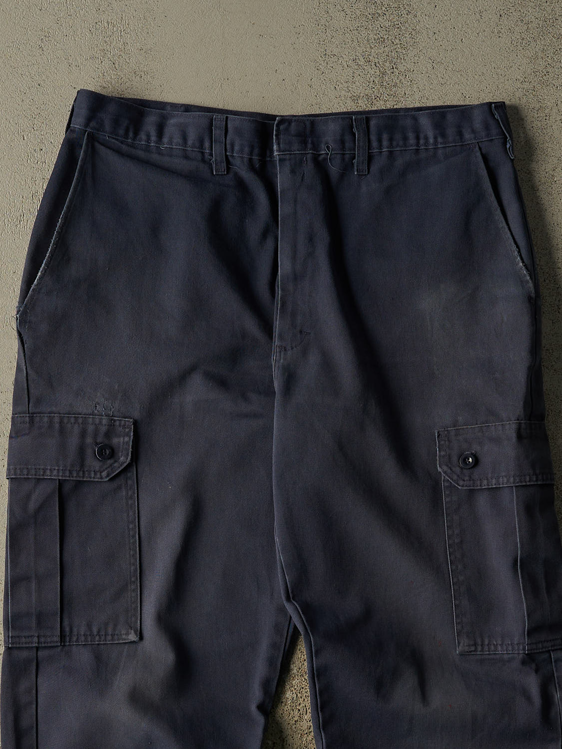 Vintage 80s Sun Faded Navy Military Cargo Pants (34x28)
