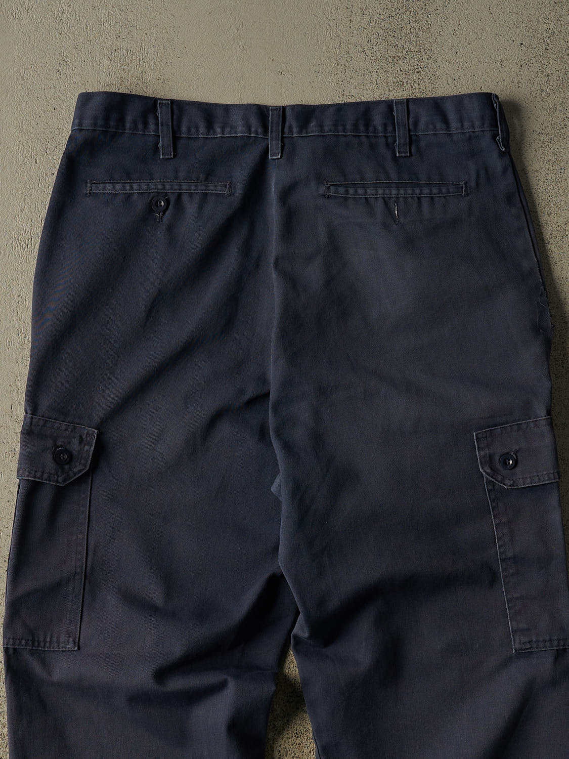 Vintage 80s Sun Faded Navy Military Cargo Pants (34x28)