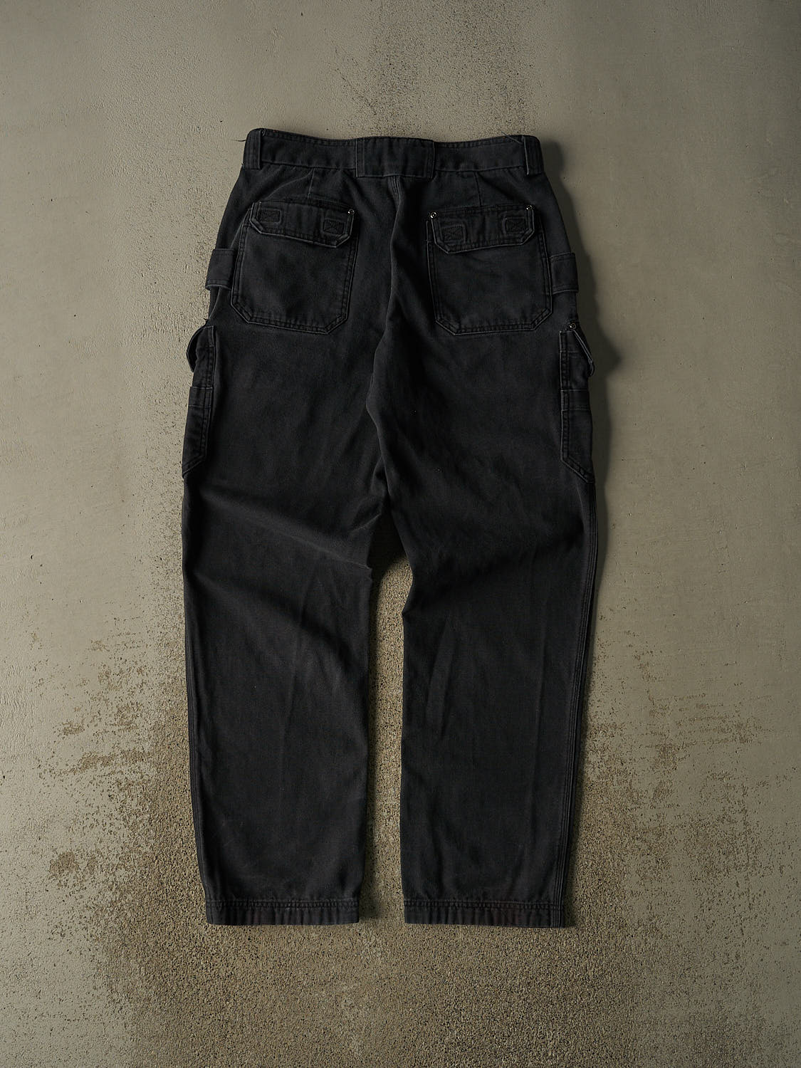 Vintage 90s Faded Black Duluth Cargo Work Pants (33x34.5)
