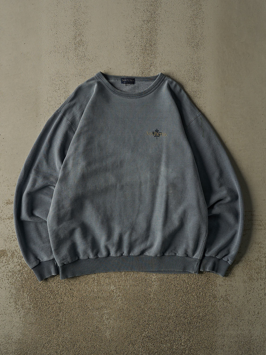 Vintage 90s Washed Blue Non Fiction Crewneck (XL)