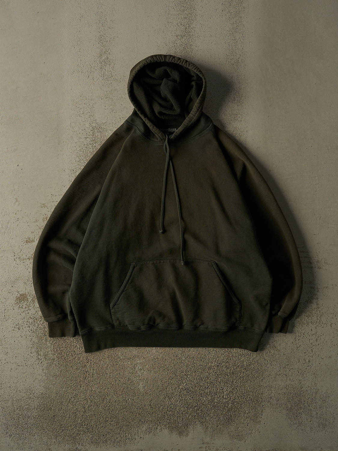 Vintage Y2K Sun Faded Green Wind River Blank Hoodie (XXL)