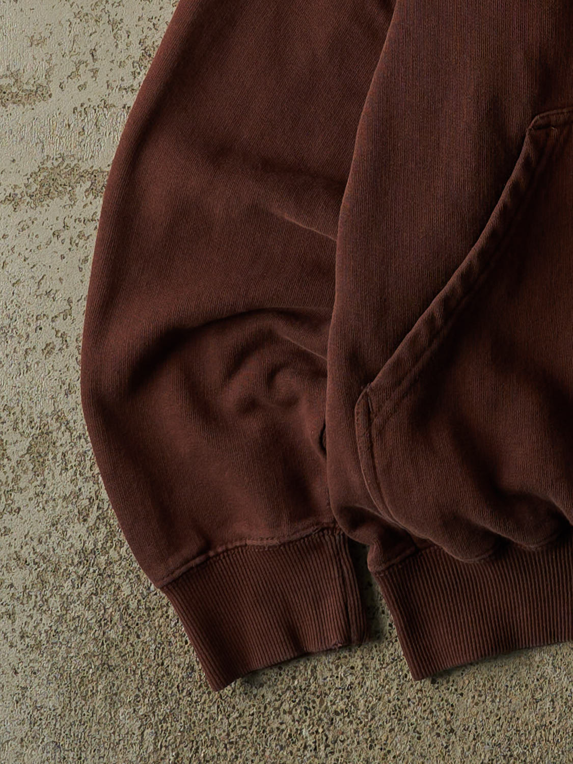 Vintage Y2K Sun Faded Brown Blank Hoodie (M)