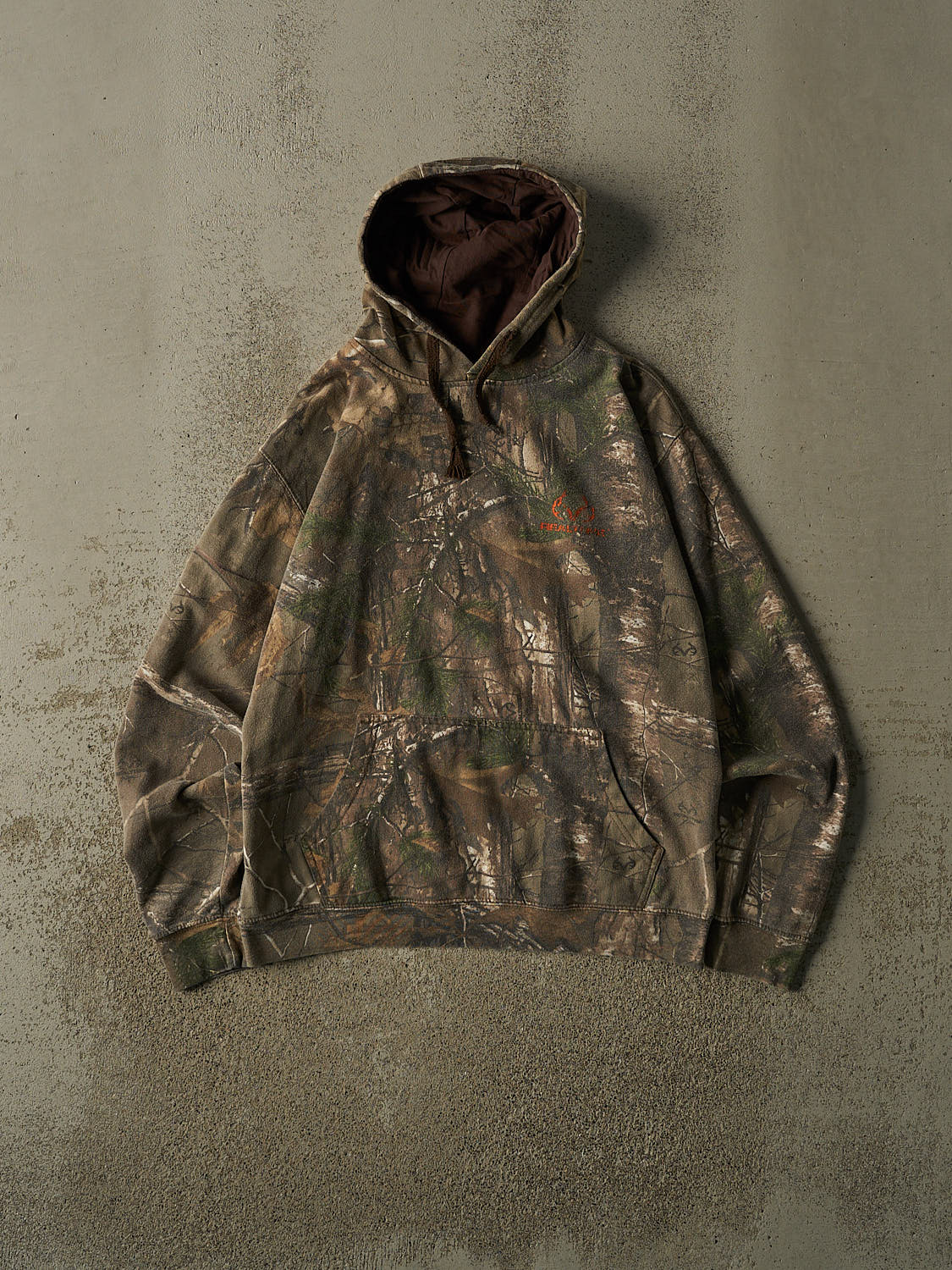 Vintage Y2K Camo Realtree Logo Hoodie (S/M)