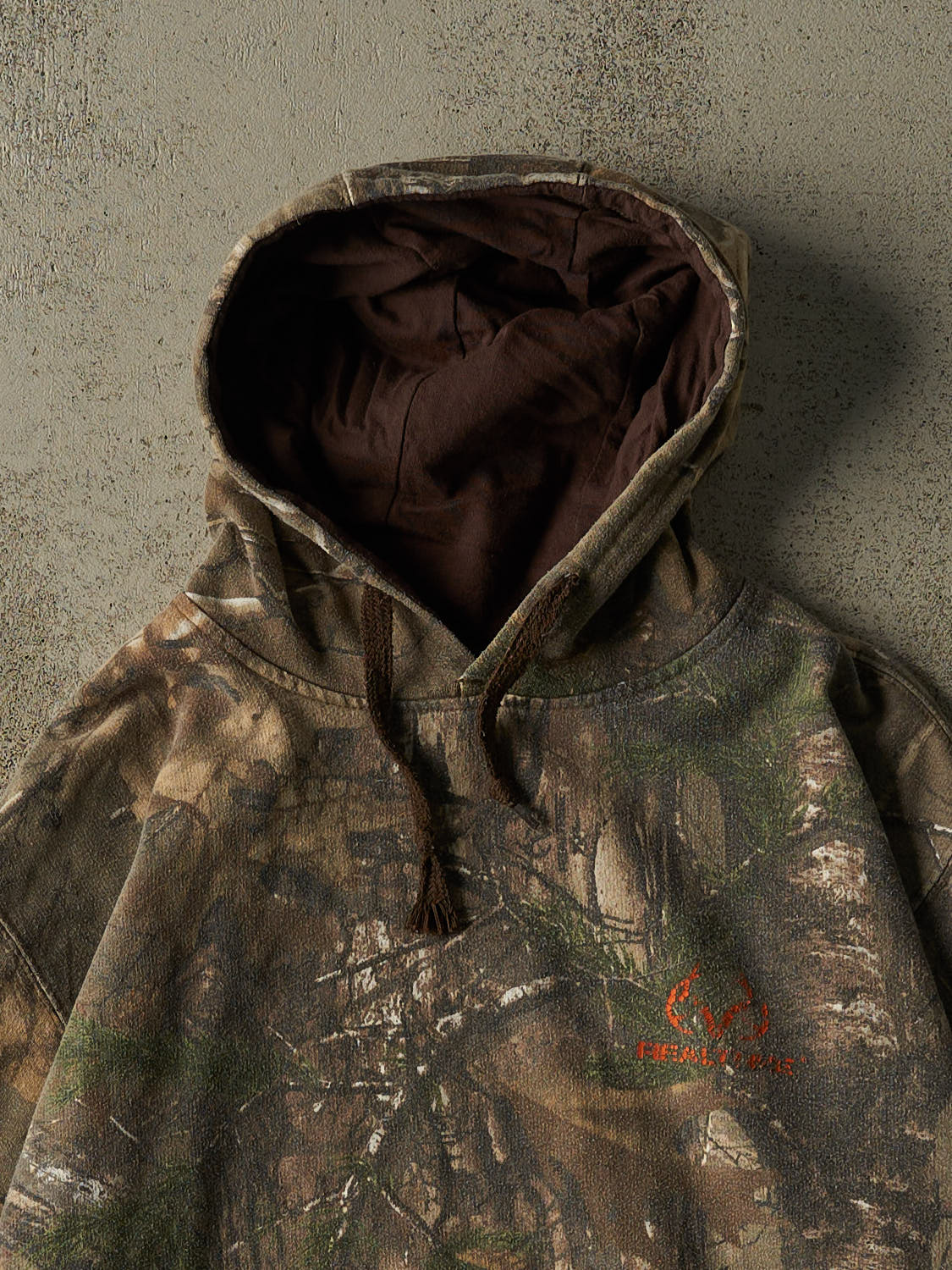Vintage Y2K Camo Realtree Logo Hoodie (S/M)