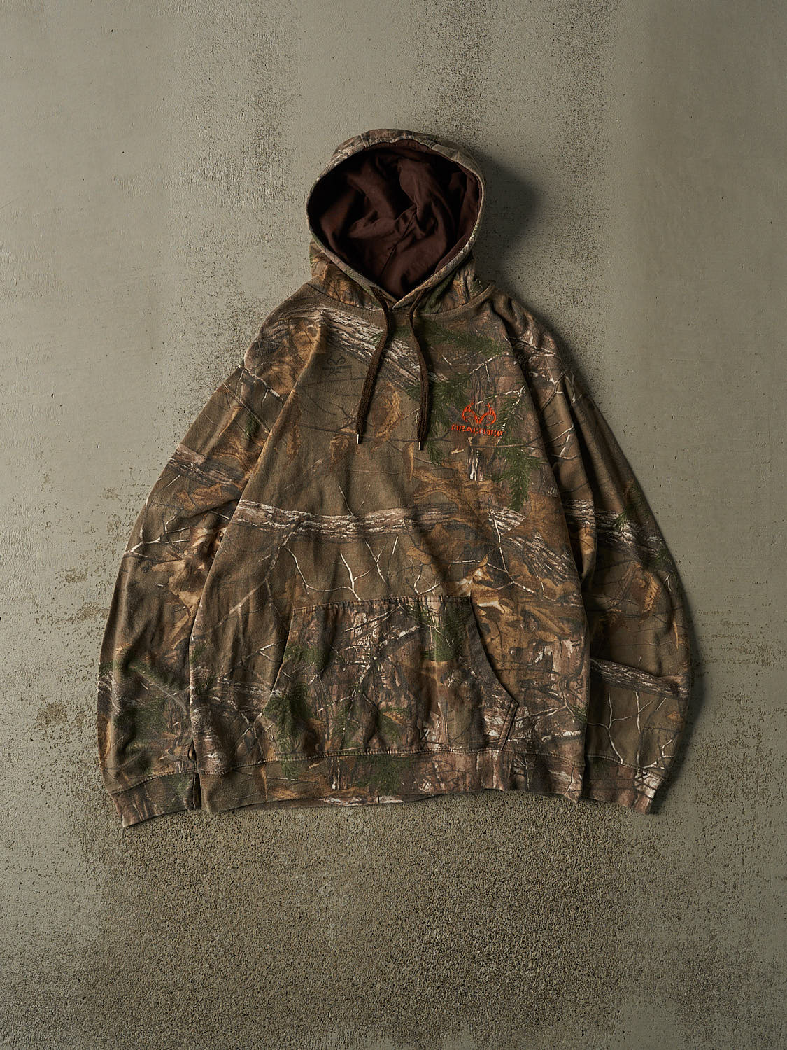 Vintage 90s Camo Realtree Logo Hoodie (L/XL)