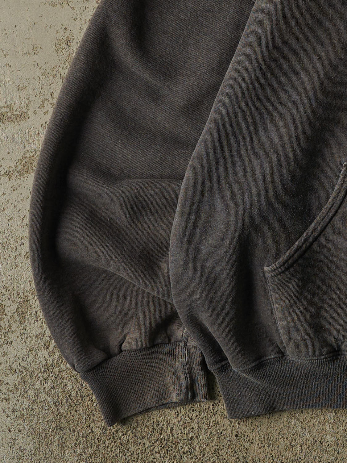 Vintage 90s Charcoal Grey Russell Athletic Blank Zip Up Hoodie (M/L)