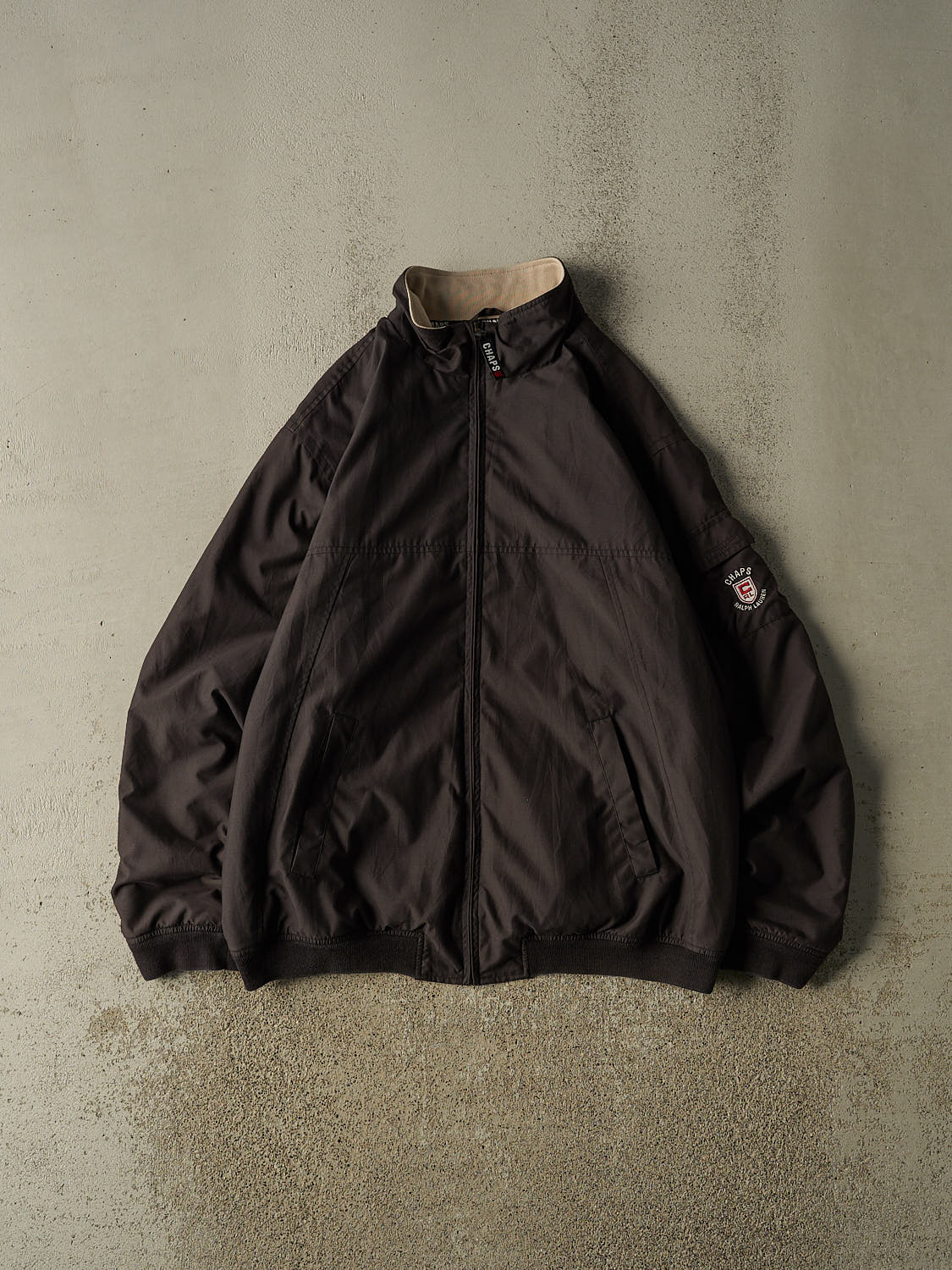Vintage Y2K Black Chaps Ralph Lauren Fleece Lined Jacket (M/L)