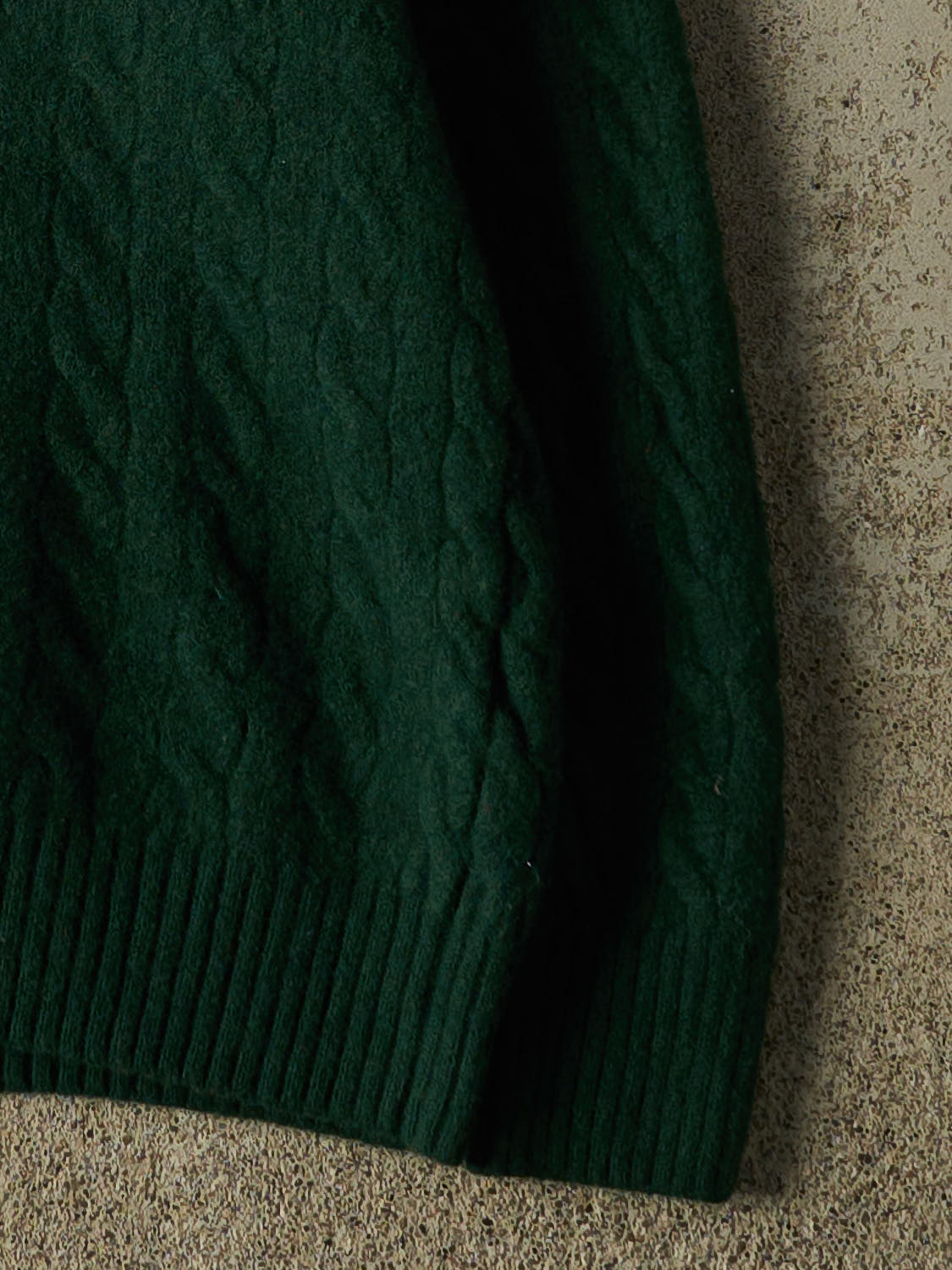 Vintage Y2K Green Polo Cable Knit Sweater (XS/S)