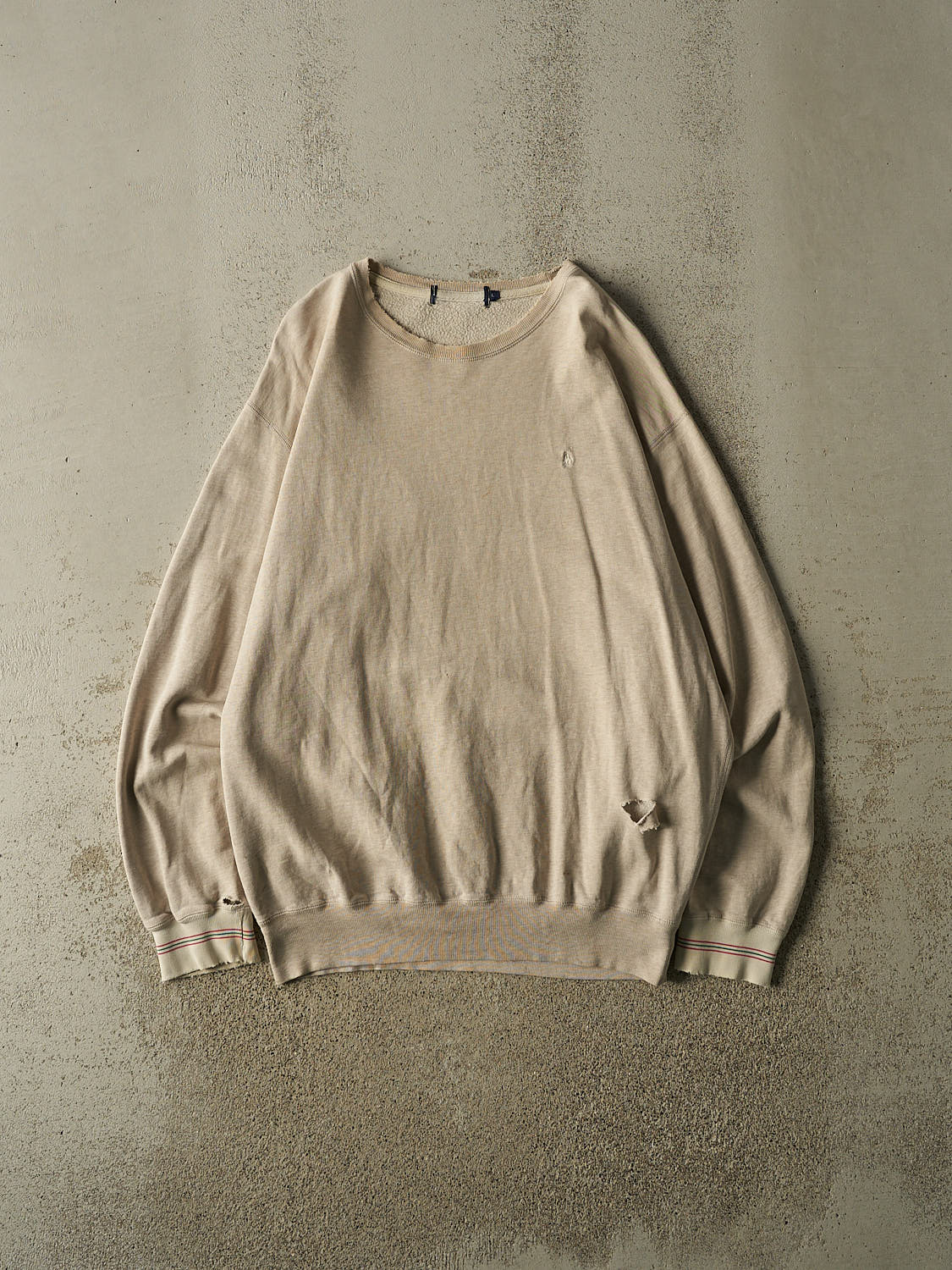 Vintage 90s Beige Polo Crewneck (XL/XXL)