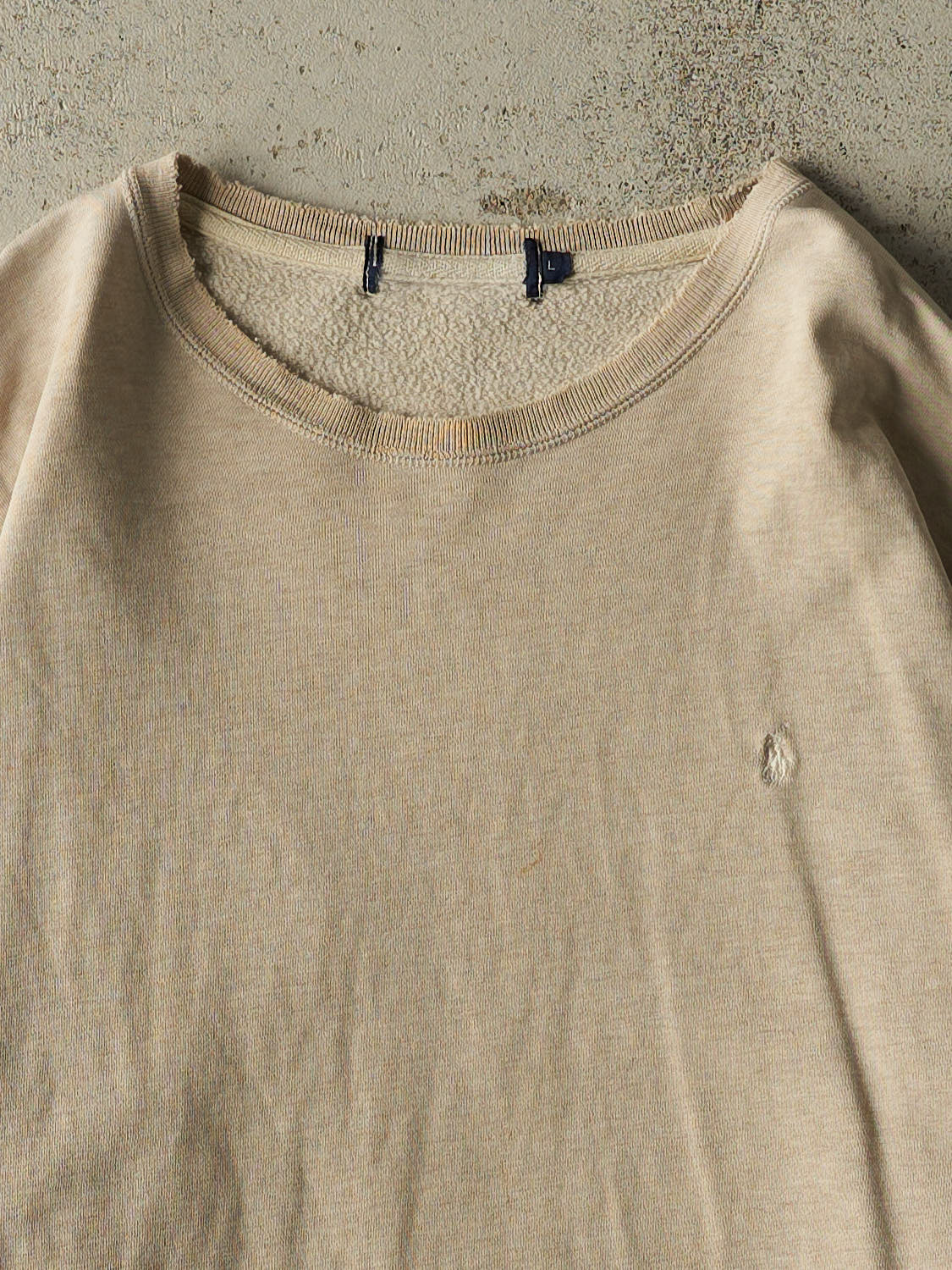 Vintage 90s Beige Polo Crewneck (XL/XXL)