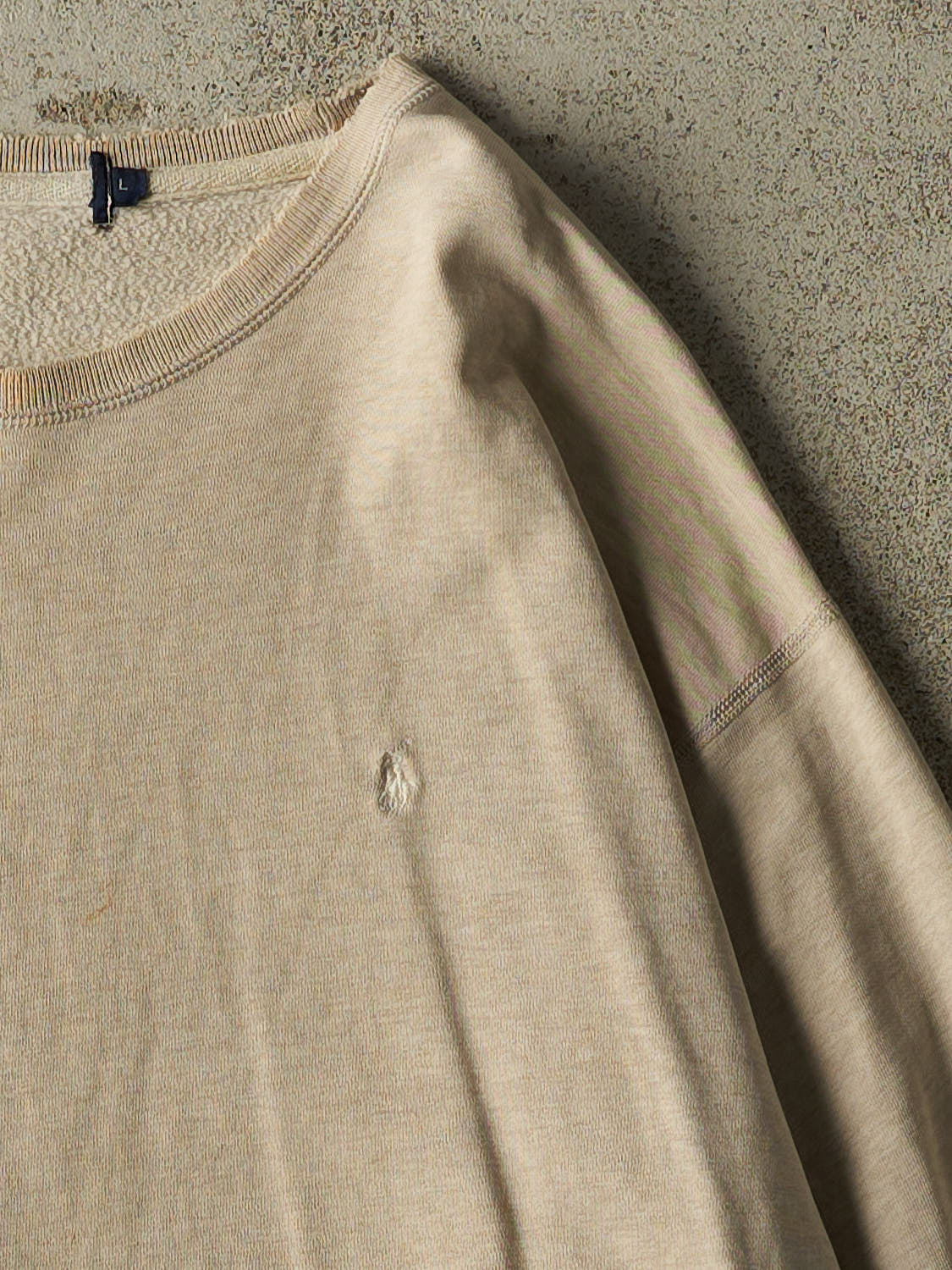 Vintage 90s Beige Polo Crewneck (XL/XXL)