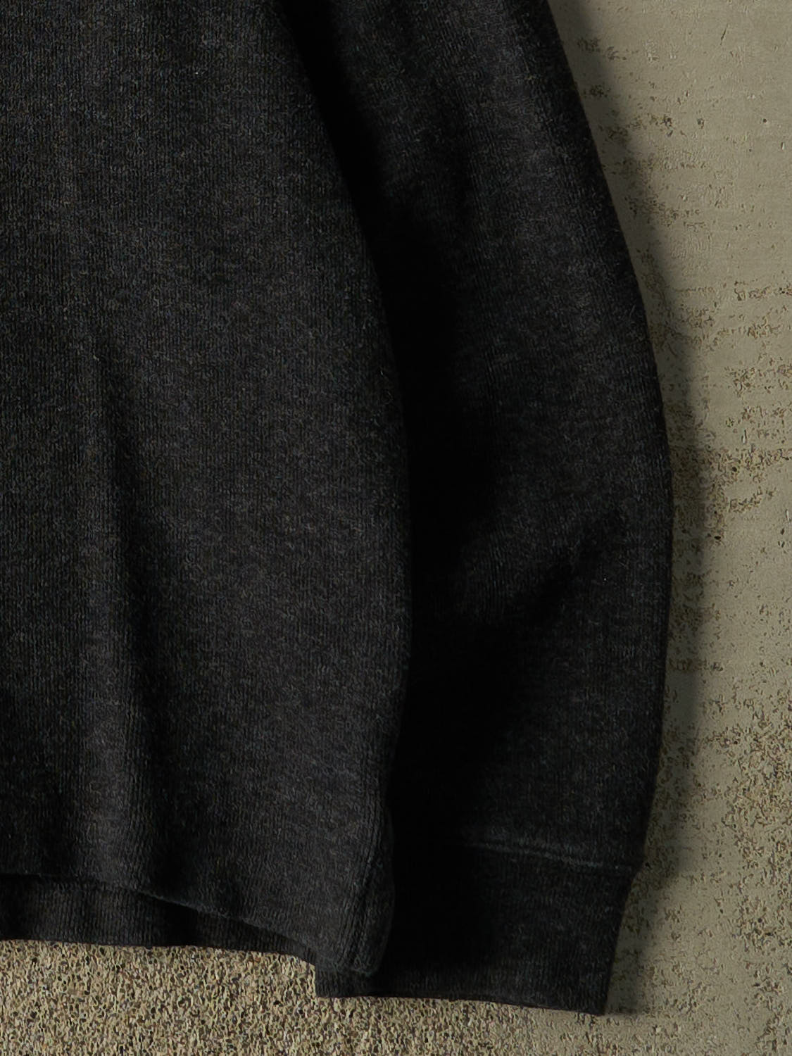 Vintage Y2K Charcoal Grey Polo Quarter Zip Knit (L/XL)