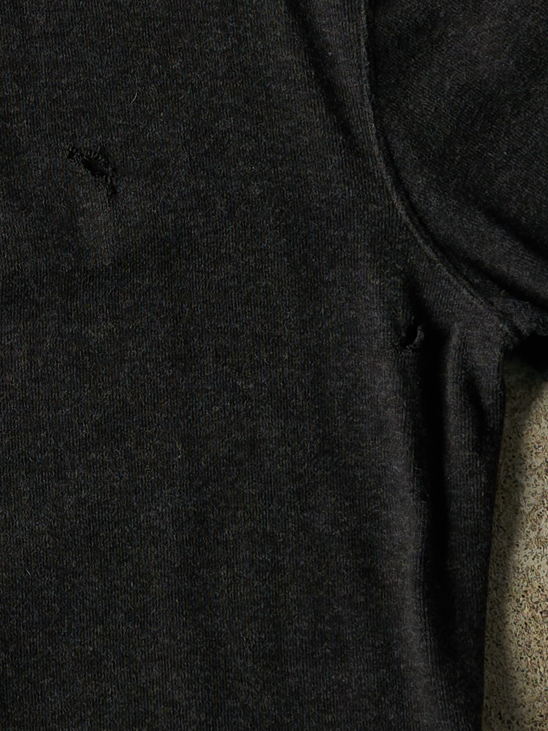 Vintage Y2K Charcoal Grey Polo Quarter Zip Knit (L/XL)