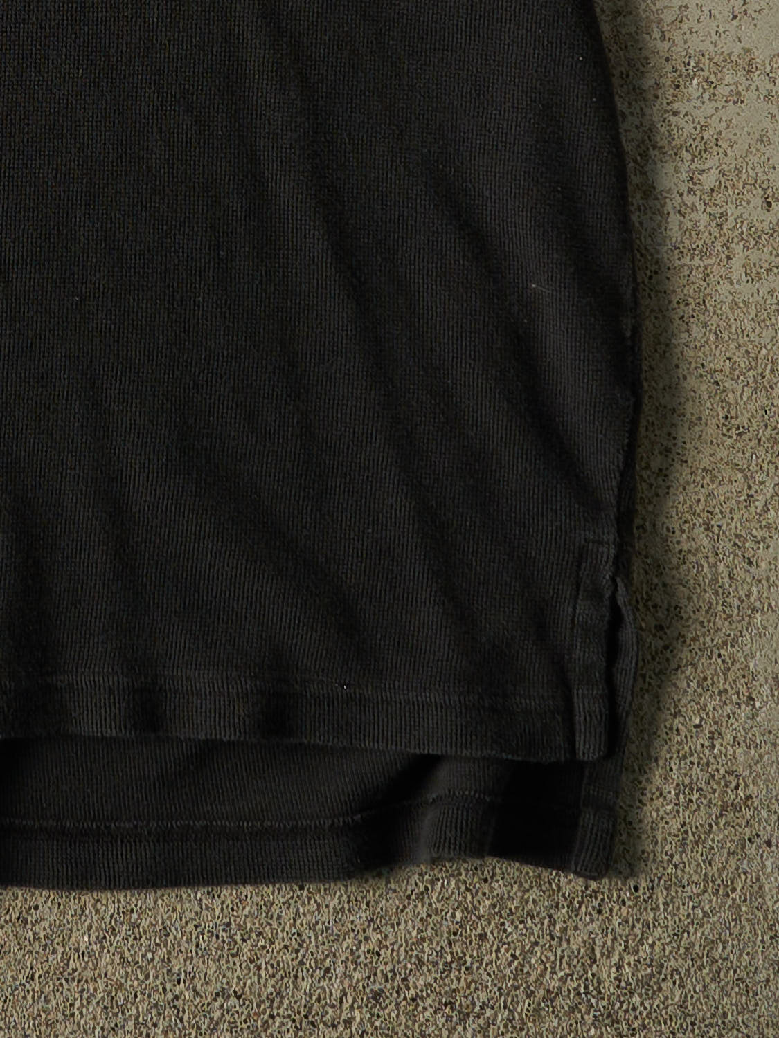 Vintage 90s Faded Black Polo Sport Quarter Button Pocket Tee (XXL)