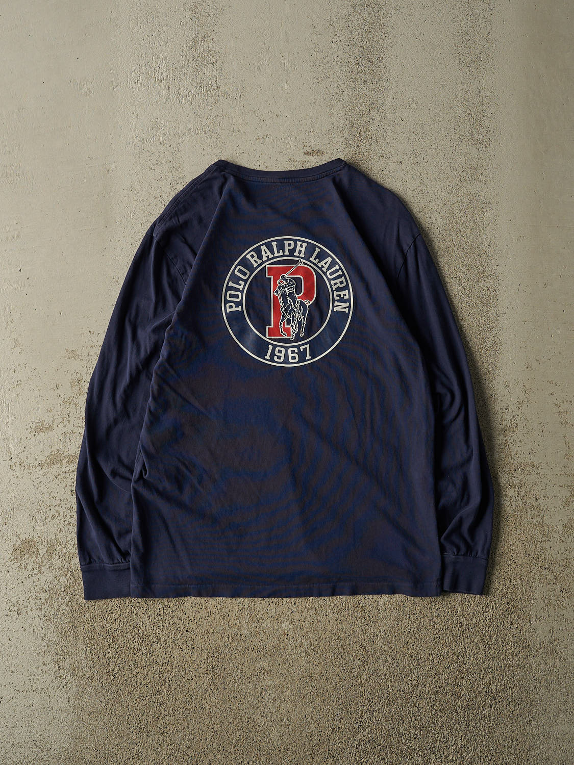 Vintage Y2K Navy Blue Polo Pocket Long Sleeve (S)