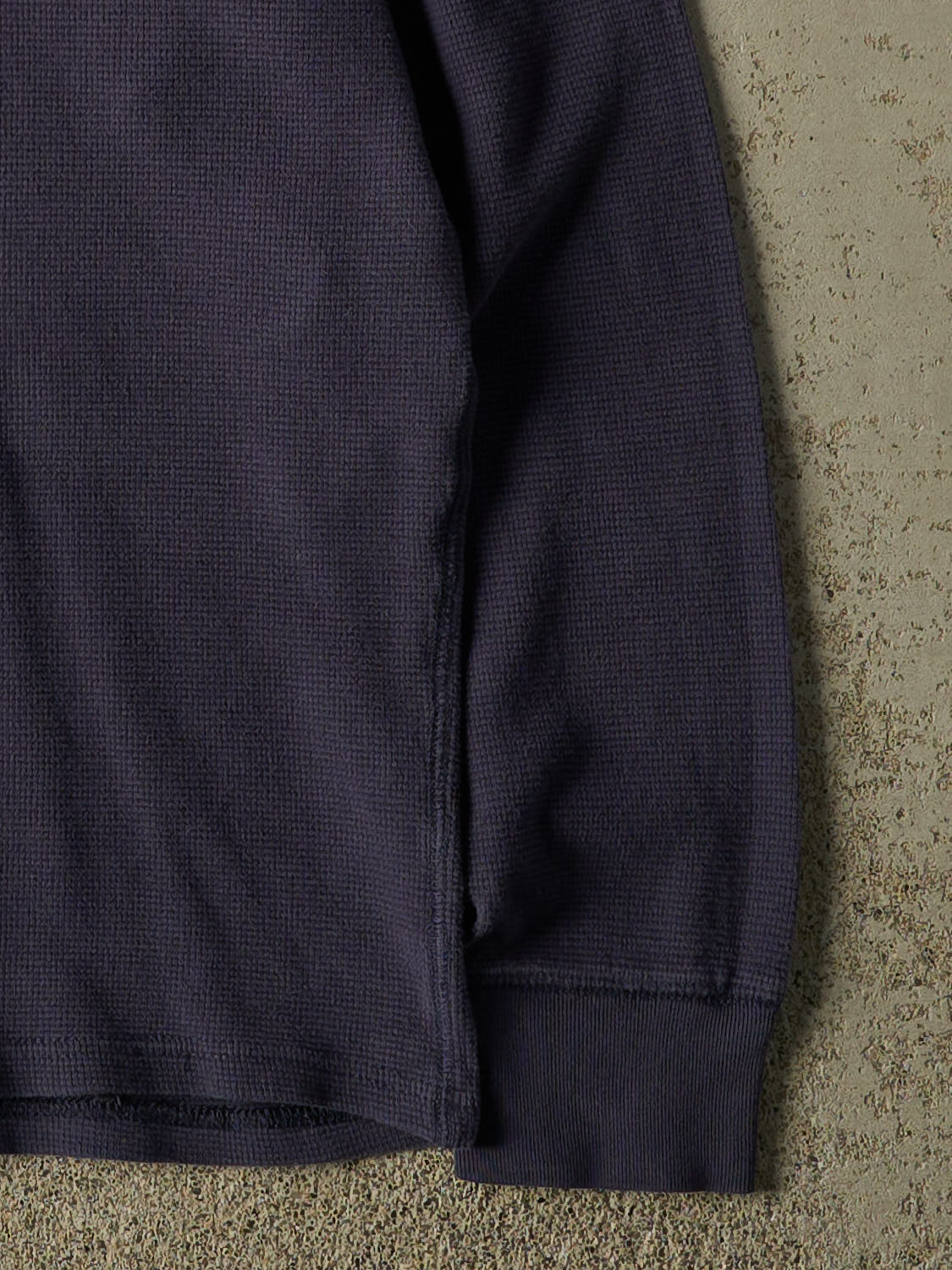 Vintage Y2K Navy Blue Polo Thermal Long Sleeve (L)