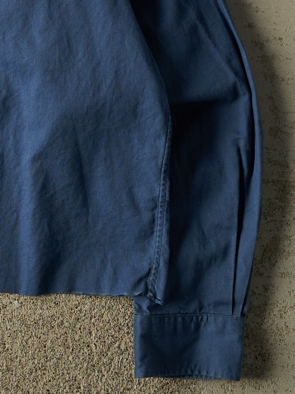 Vintage 90s Blue Polo Cropped Button Up Long Sleeve (L)