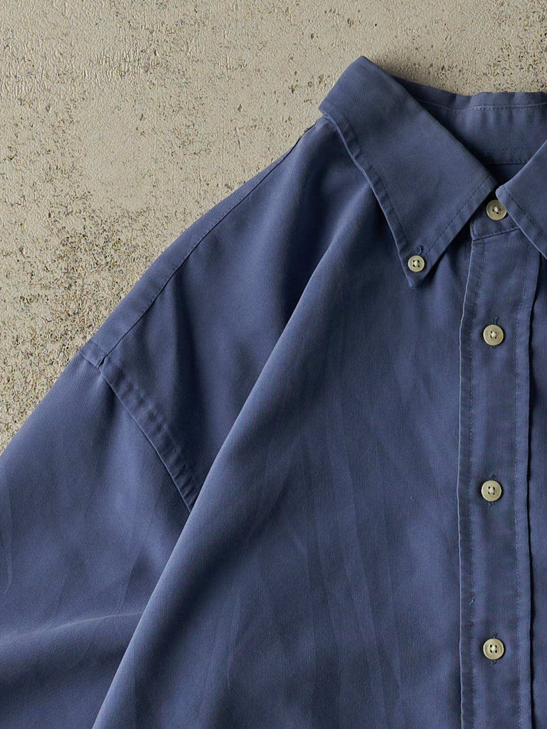 Vintage Y2K Blue Polo Long Sleeve Button Up (XL)