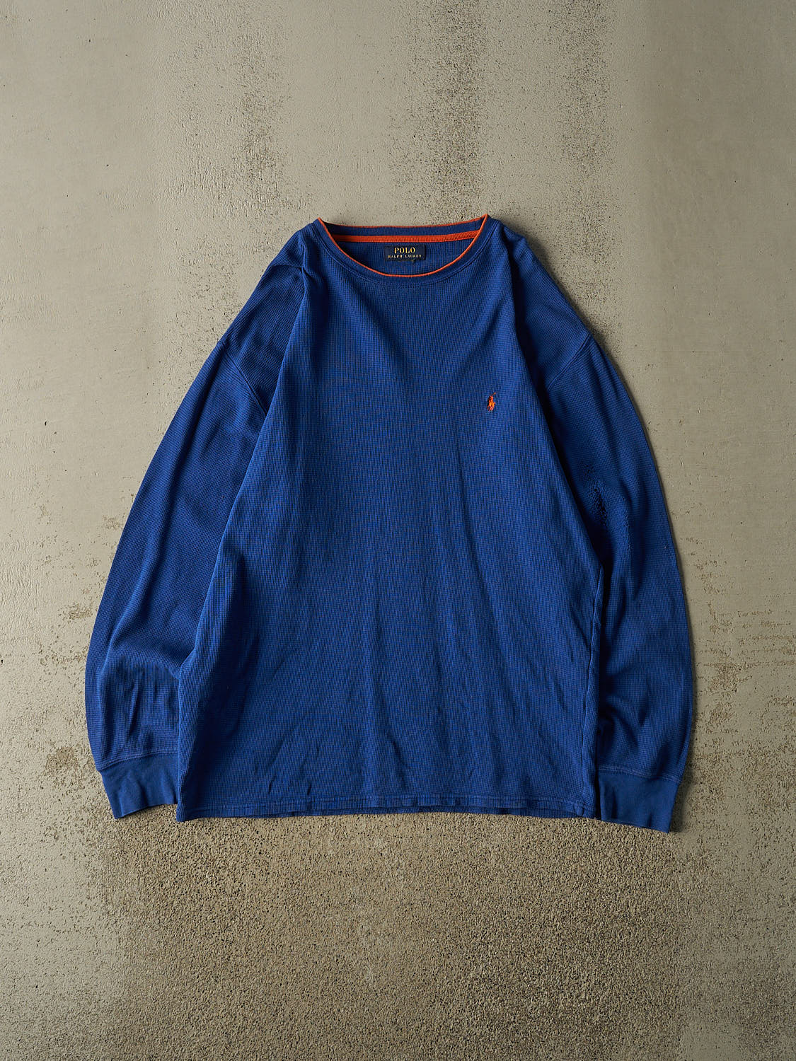 Vintage Y2K Blue Polo Thermal Long Sleeve (XL)