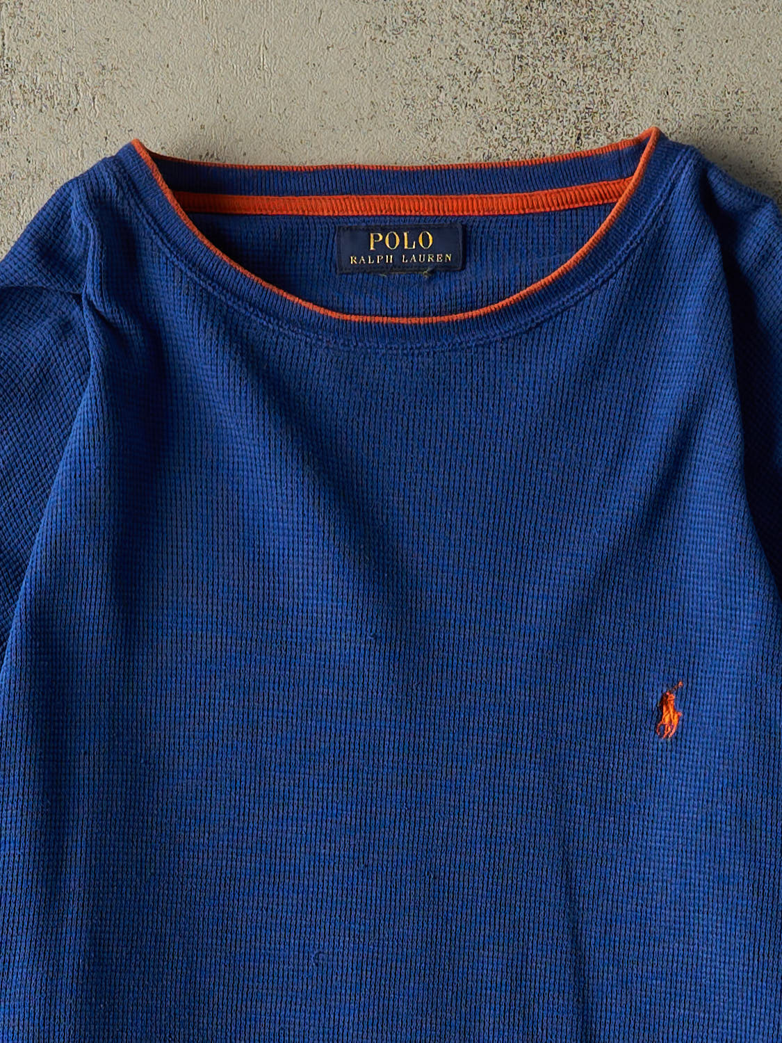 Vintage Y2K Blue Polo Thermal Long Sleeve (XL)