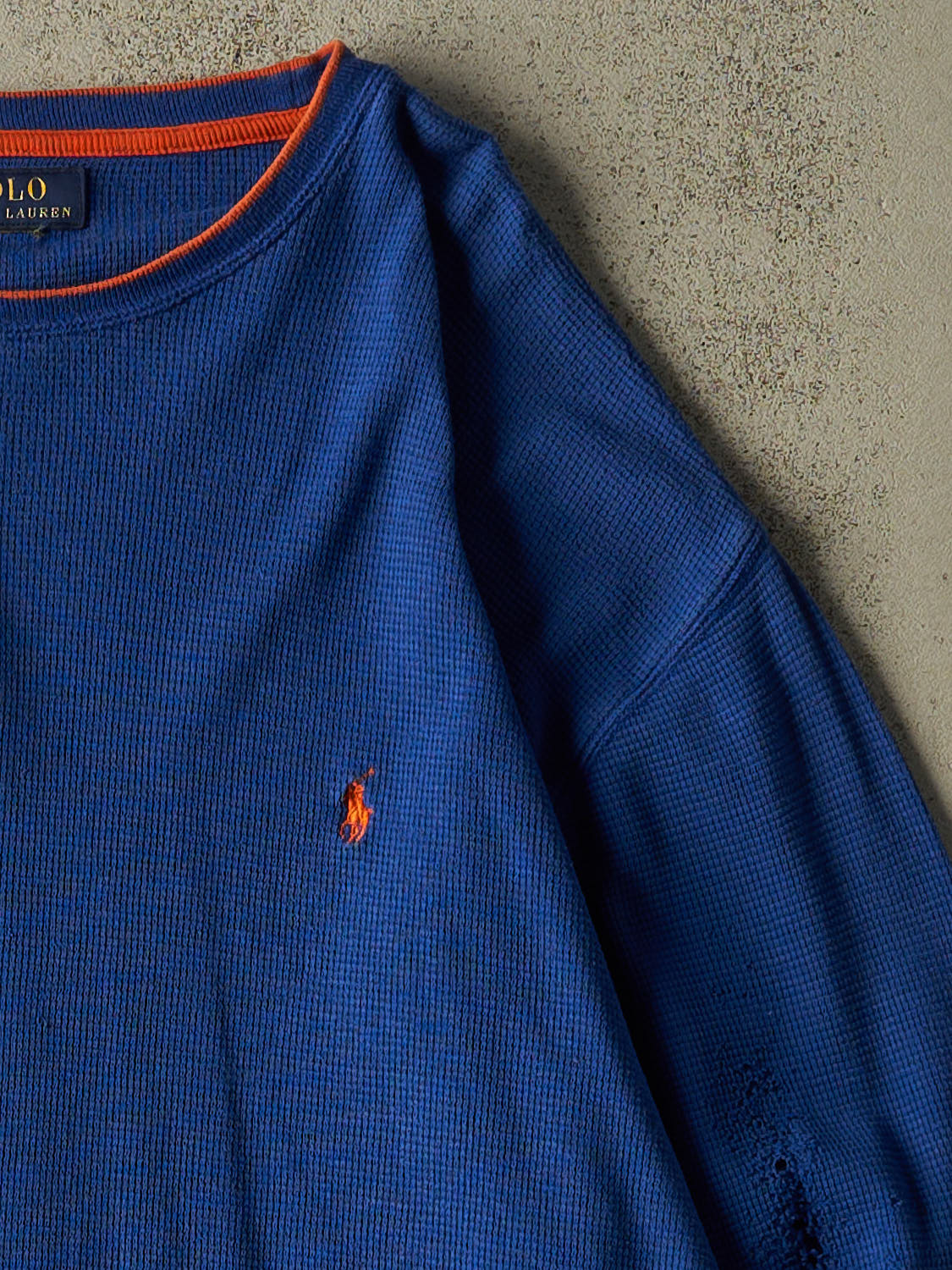 Vintage Y2K Blue Polo Thermal Long Sleeve (XL)