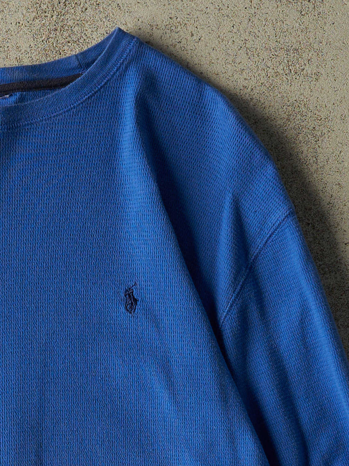 Vintage 90s Blue Polo Thermal Long Sleeve (L/XL)