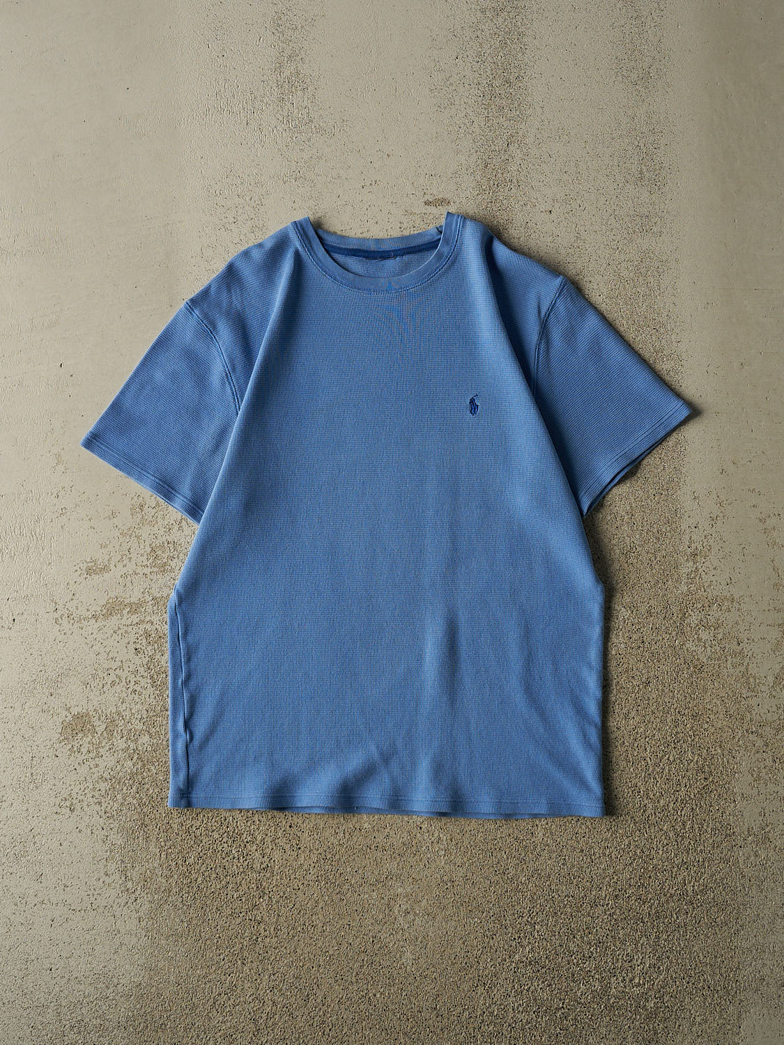 Vintage 90s Blue Polo Thermal Tee (L)