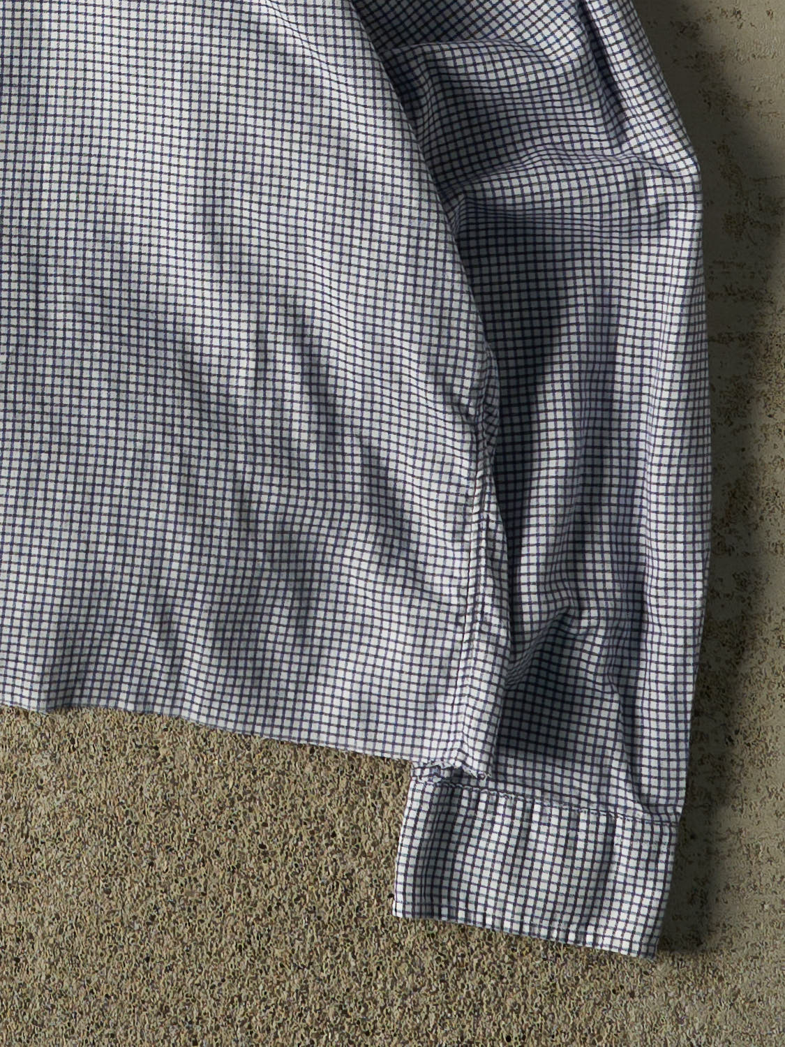 Vintage 90s Blue Polo Cropped Long Sleeve Button Up (M/L)