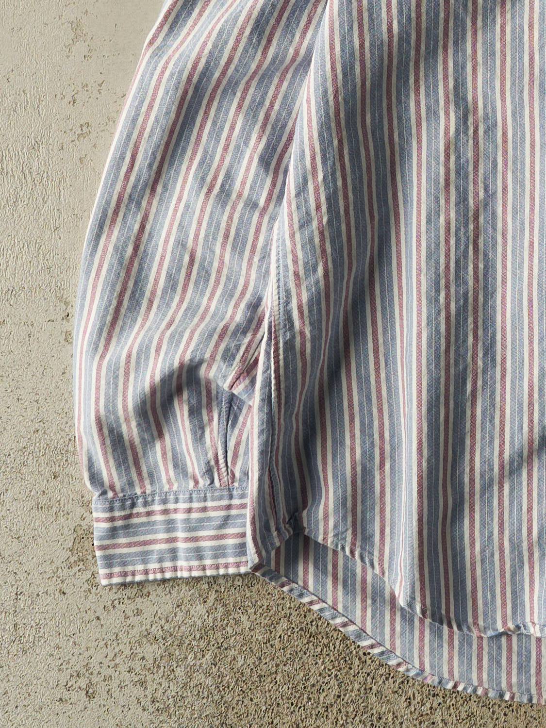 Vintage Y2K Blue Polo Striped Long Sleeve Button Up (M/L)