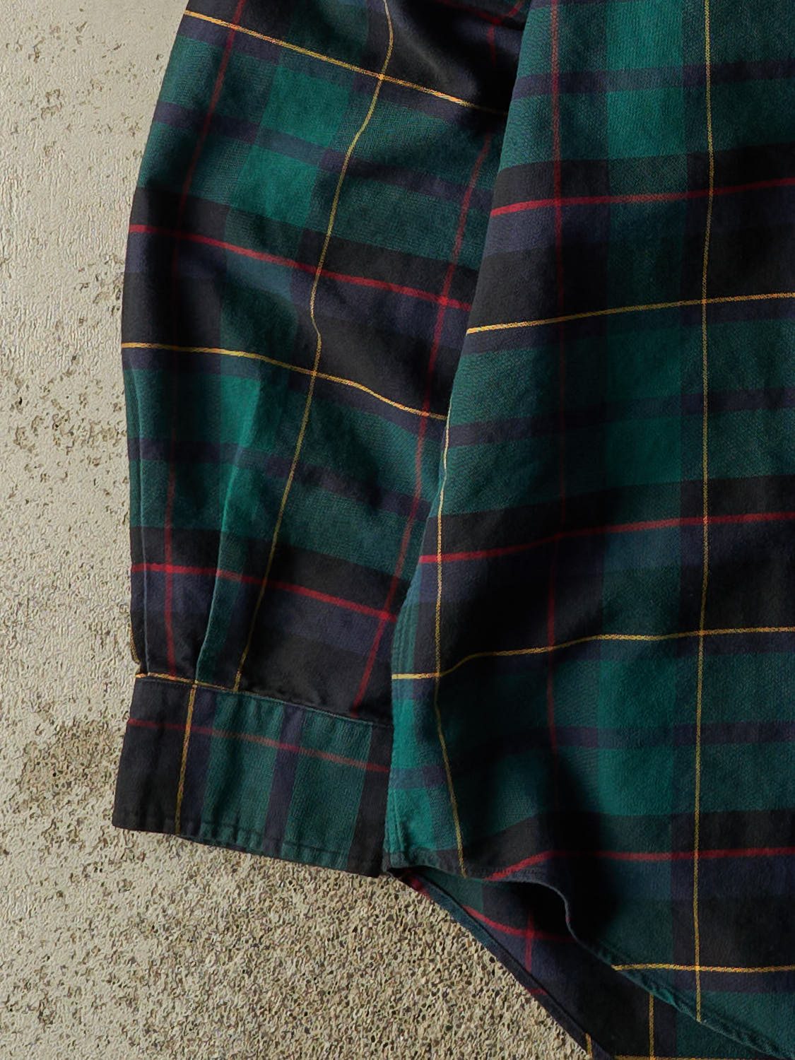 Vintage Y2K Green Polo Westie Plaid Long Sleeve Button Up (XL/XXL)