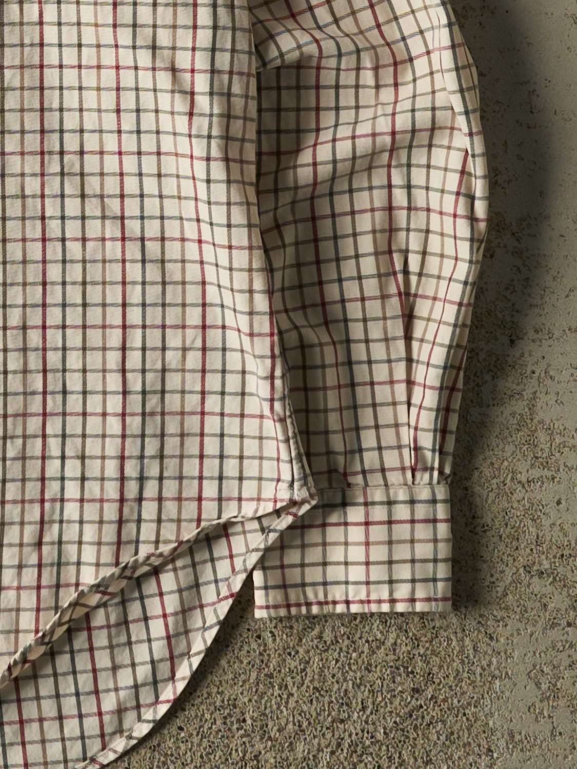 Vintage 90s Beige Polo Striped Button Up Long Sleeve (L)