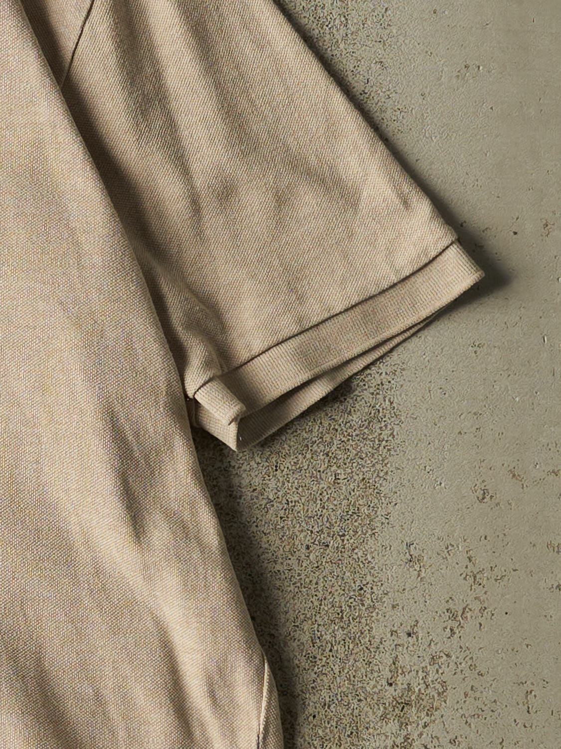 Vintage Y2K Beige Polo Quarter Button Tee (XL/XXL)