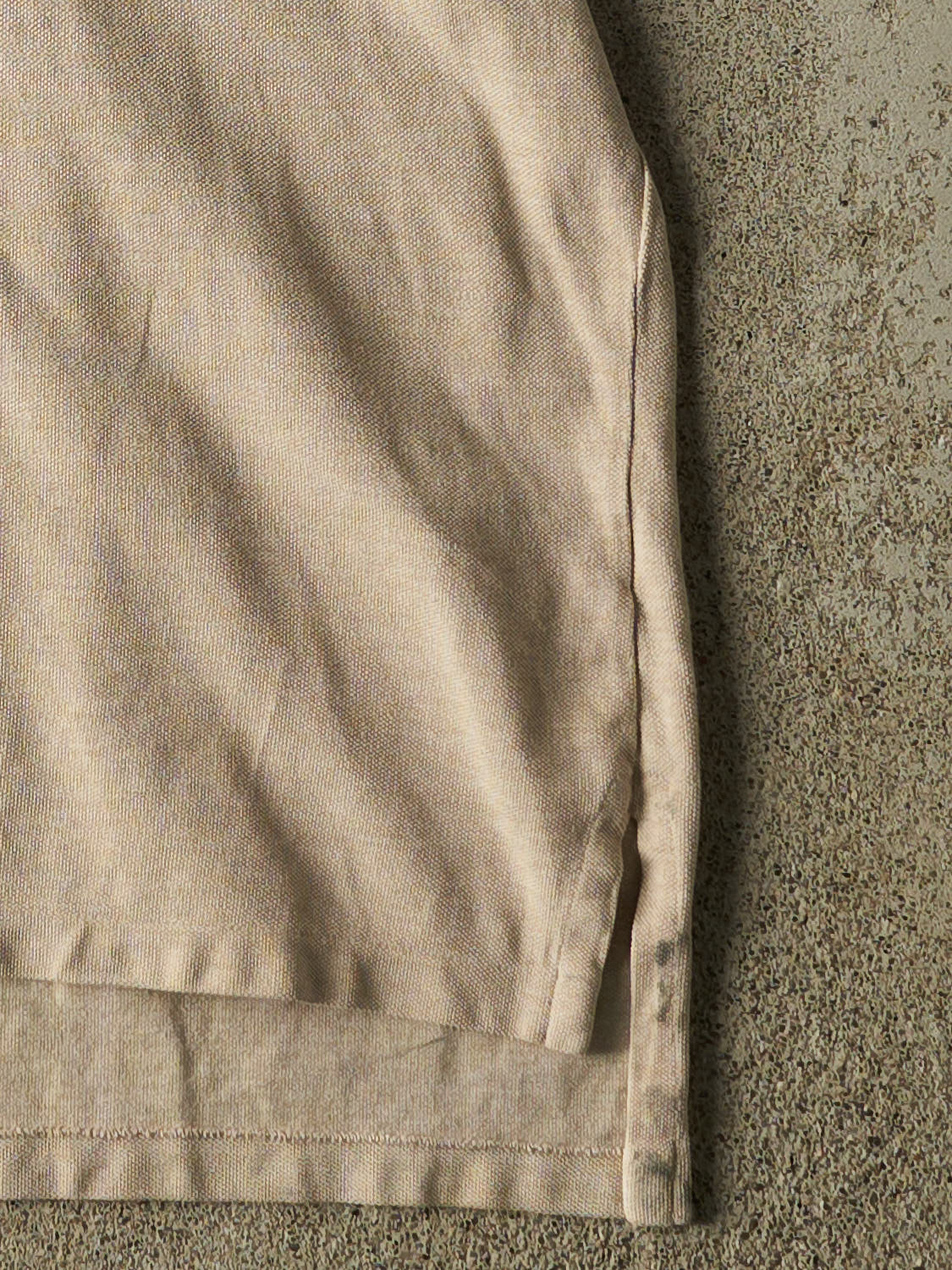 Vintage Y2K Beige Polo Quarter Button Tee (XL/XXL)