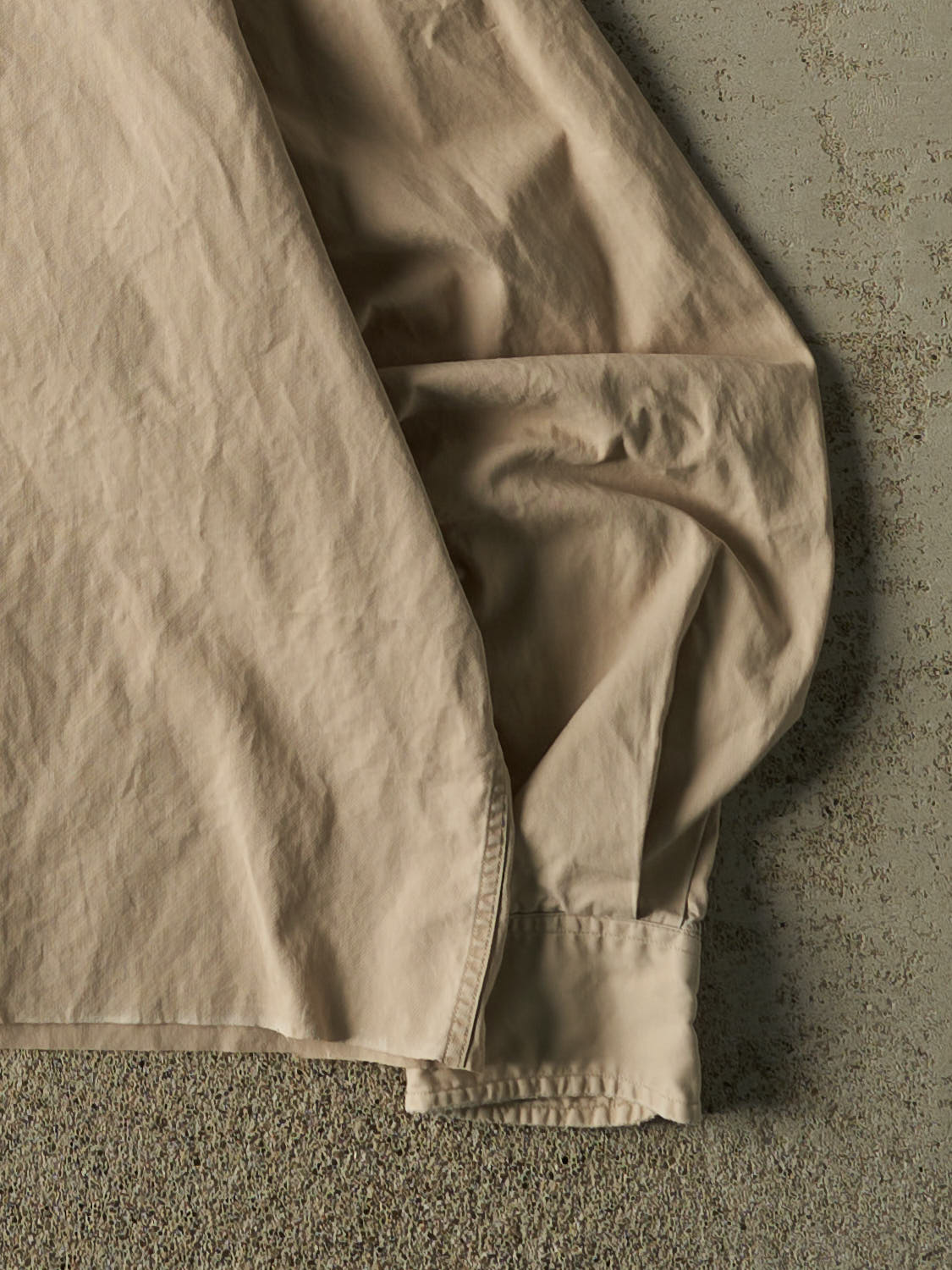 Vintage 90s Beige Polo Cropped Long Sleeve Button Up (M/L)