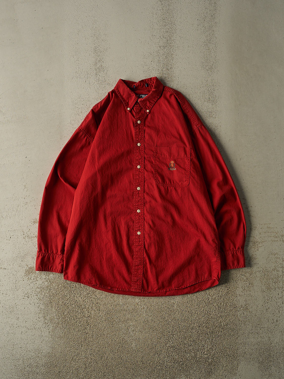 Vintage 90s Red Chaps Ralph Lauren Long Sleeve Button Up (XL)