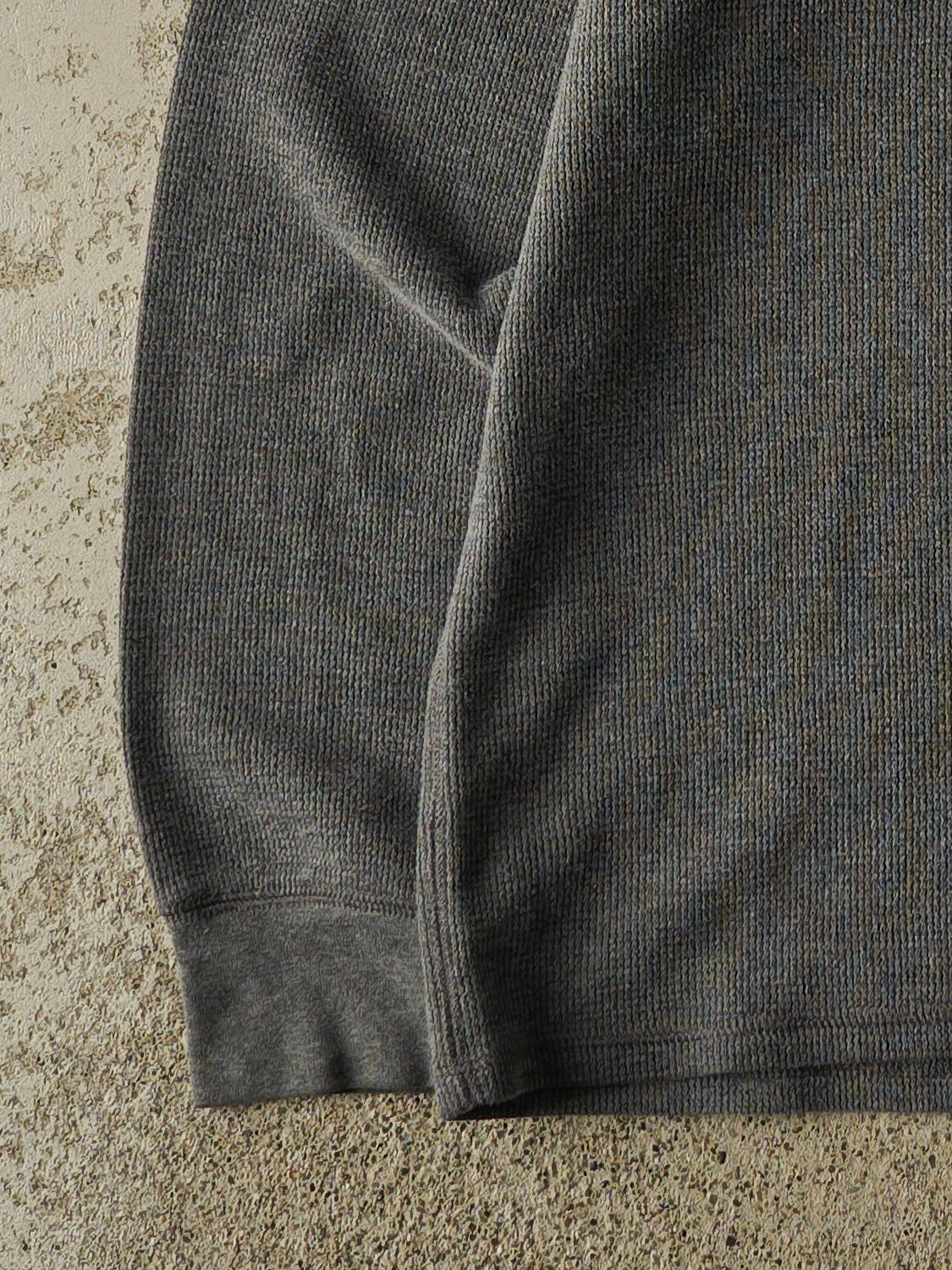 Vintage Y2K Grey Polo Thermal Long Sleeve (M/L)