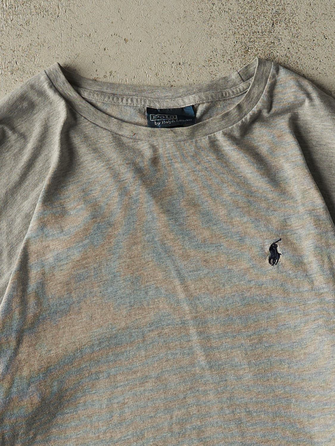 Vintage 90s Grey Polo Embroidered Long Sleeve (M/L)