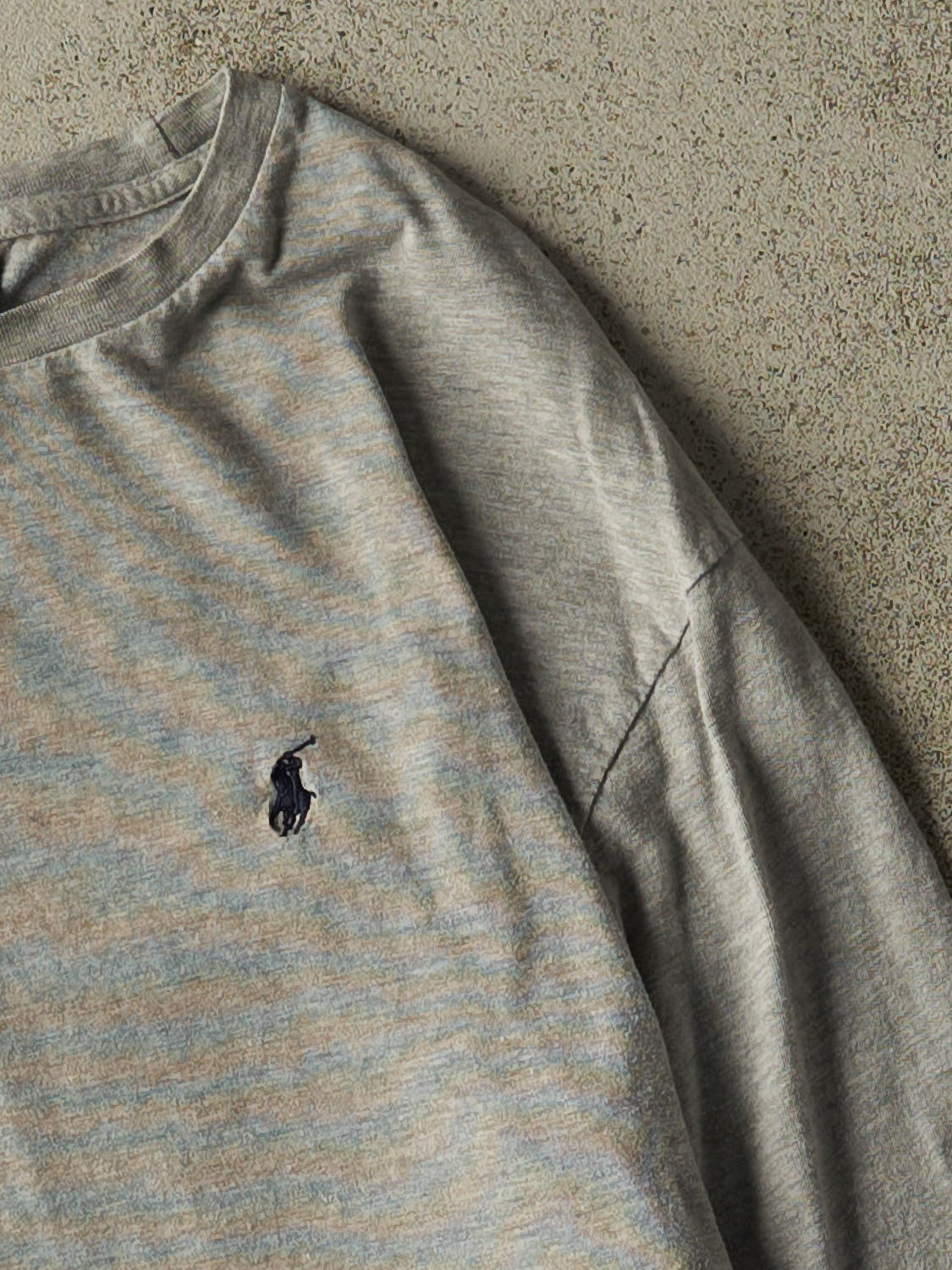 Vintage 90s Grey Polo Embroidered Long Sleeve (M/L)